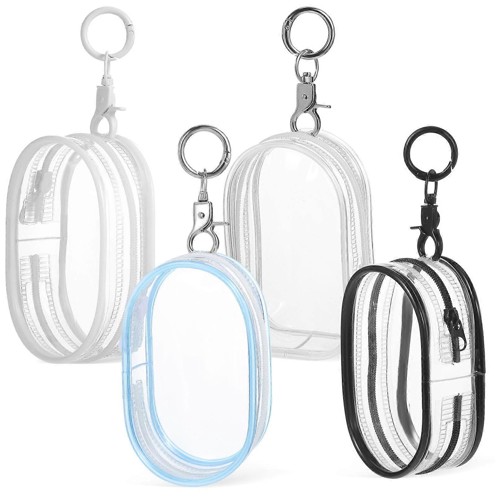 Doll Storage Holder For Collectibles Capsule Shape Clear Design 4Pcs