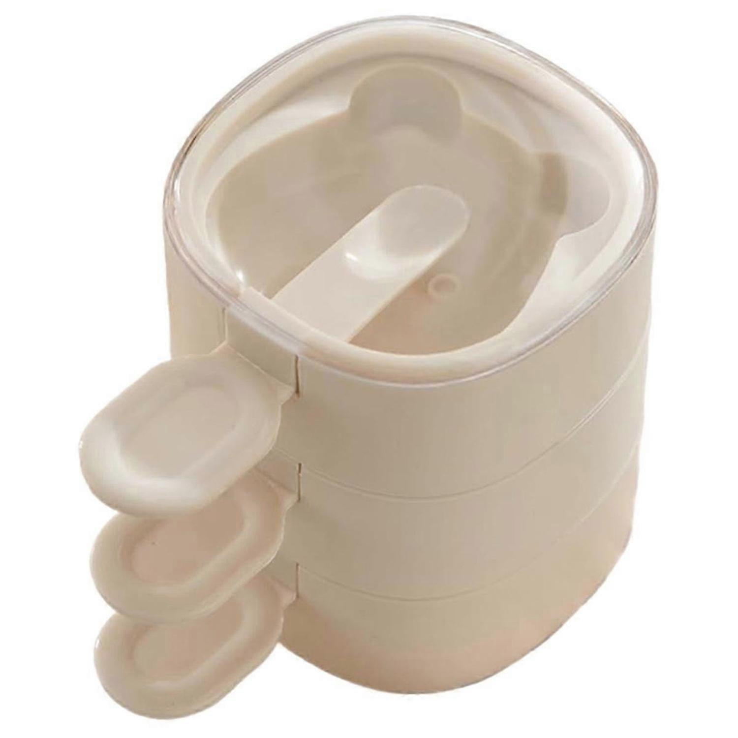 Multi-Layer Ice Cream Mold Silicone Stackable Molds Ivory white