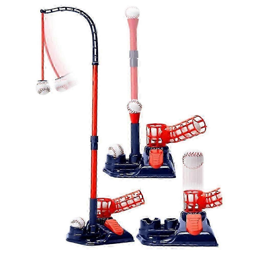 3 In 1 Tee Ball Set For Kids Baseball With Pitching Machine Adjustable Batting
