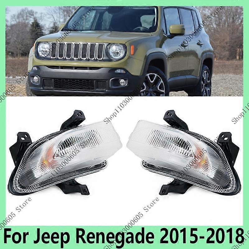 For Jeep Renegade 2015-2018 Car Front Bumper Fog Light Assembly Turn Light Auto Accessories Front Fog Light 68256431AA68256432AA