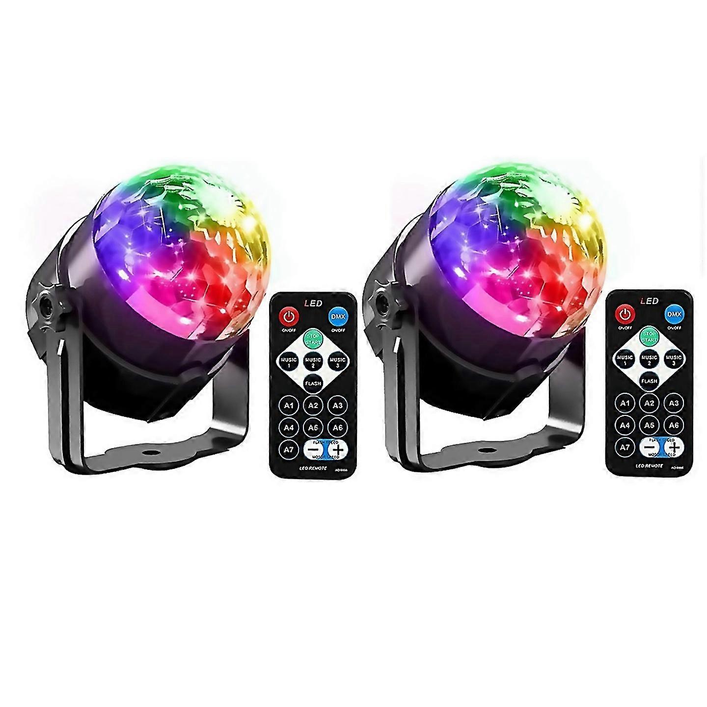 For 2pcs Sound Activated Lights Dj Lighting Disco Ball Light