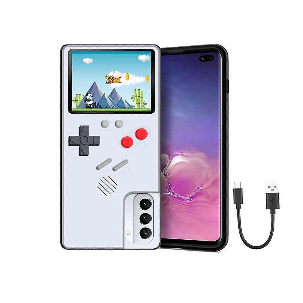 Video Game Phone Case for compatible with Samsung Galaxy Note 10 Plus, Retro Gameboy Case for Note 10+ White