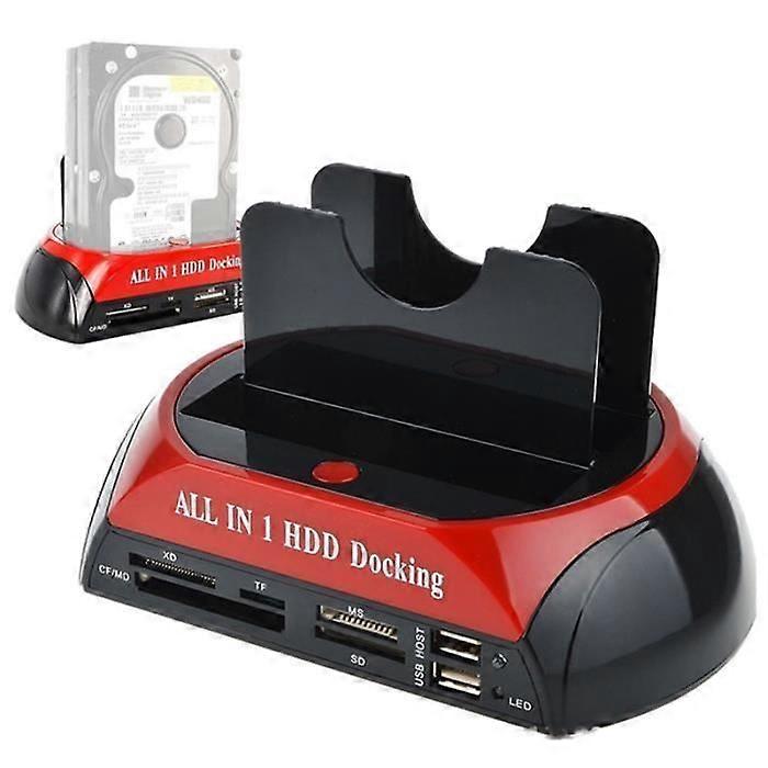 Hard Drive Docking Station - Multifunctional - 2.5/3.5 inch - USB 2.0 - e-SATA - Card Reader