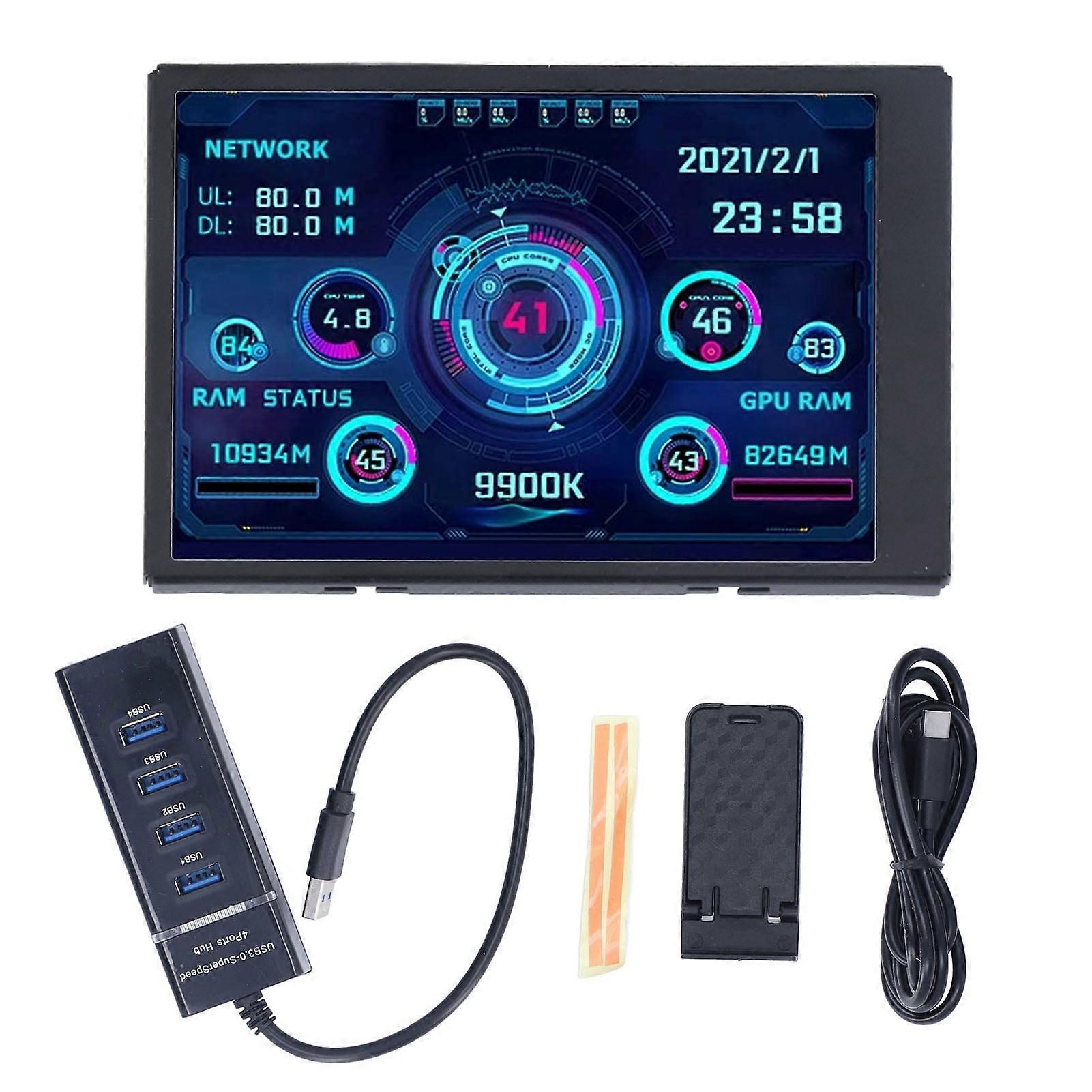 360° Rotatable 24-Inch IPS Monitor Set for ITX Chassis, Full View Angle, USB 3.0 Hub, Twin Display Screen for Enhanced Productivity