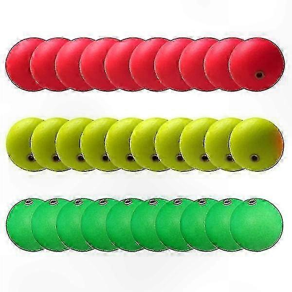 Fishing Float Kit with 30 Pieces Including Foam Floats and Line for Anglers