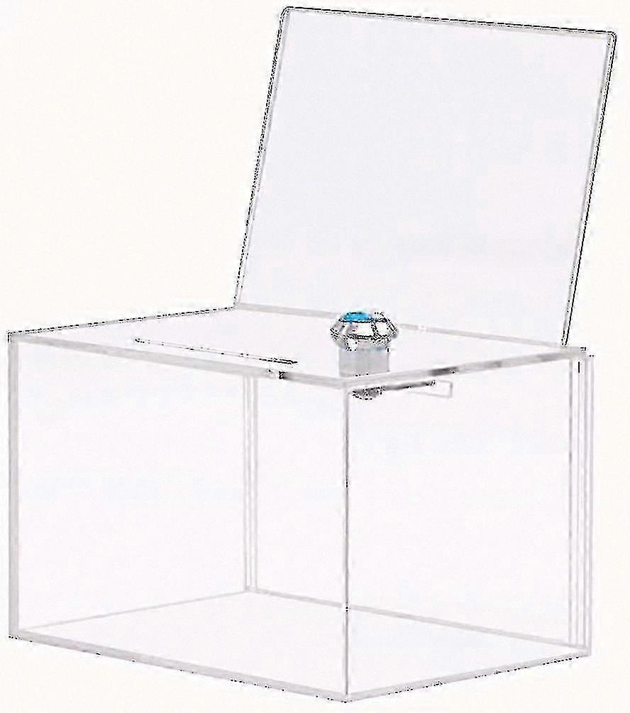 Locked Acrylic Donation Box with Large Display Area