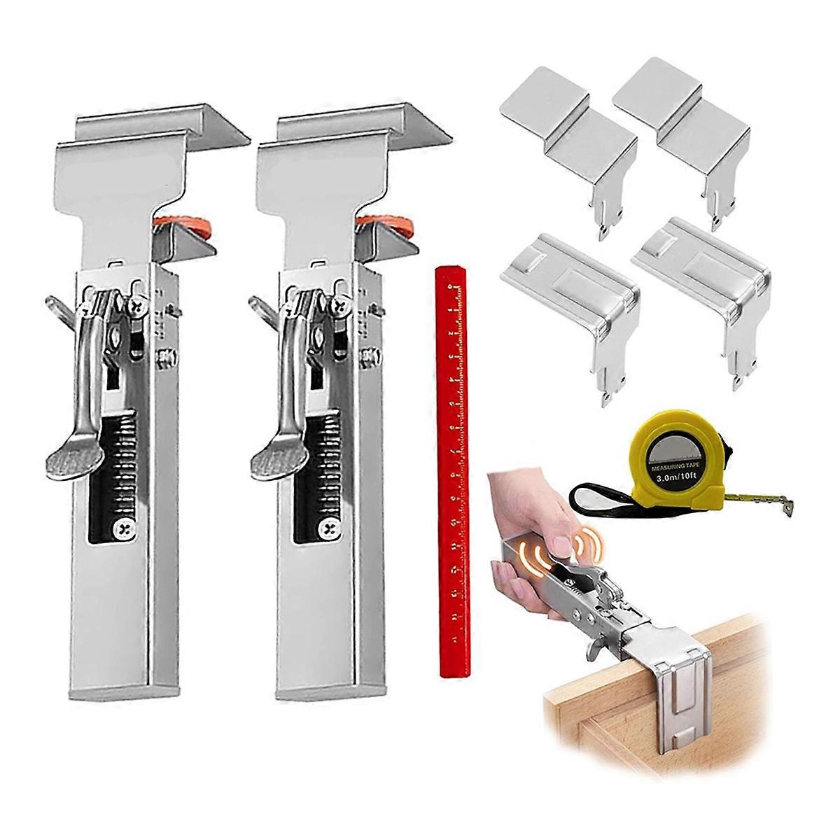 Drawer Front Installation Clamps, Adjustable Drawer Fixing Clamp for Woodworking, Cabinets Installation Tools for Frames