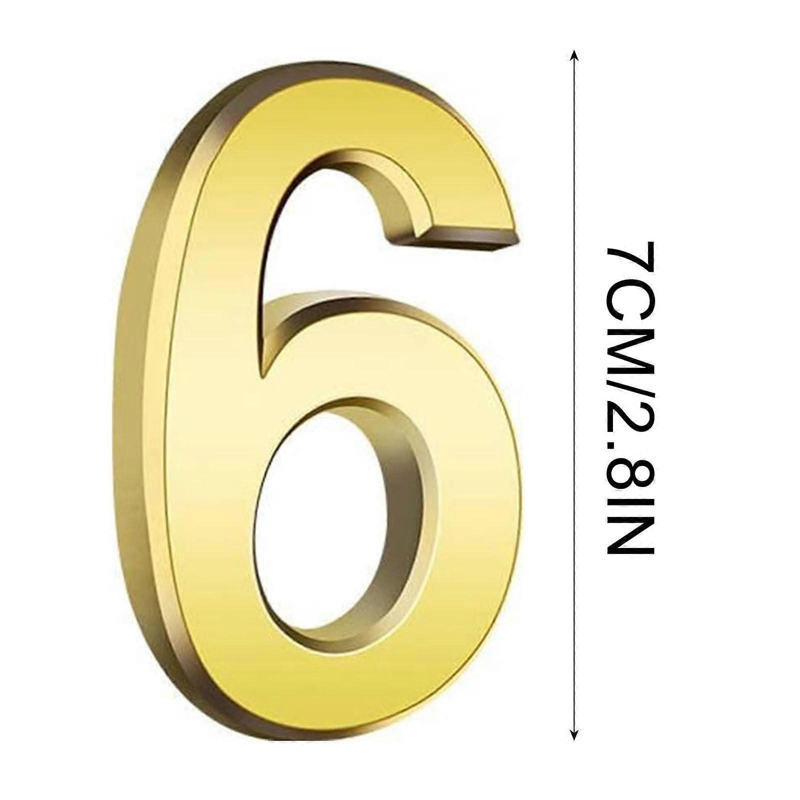 3 Inch Gold Modern House Numbers 0-9, Self-Adhesive Metal Mailbox Numbers for Outside Inside, Easy Install, Tainini Clearance!
