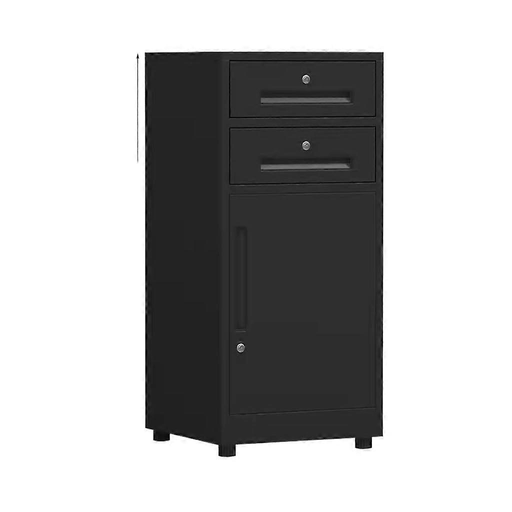 Lockable Vertical Metal File Cabinet 40 X 39 X 85 Cm Black Compact Office Storage For Small Spaces Home Office