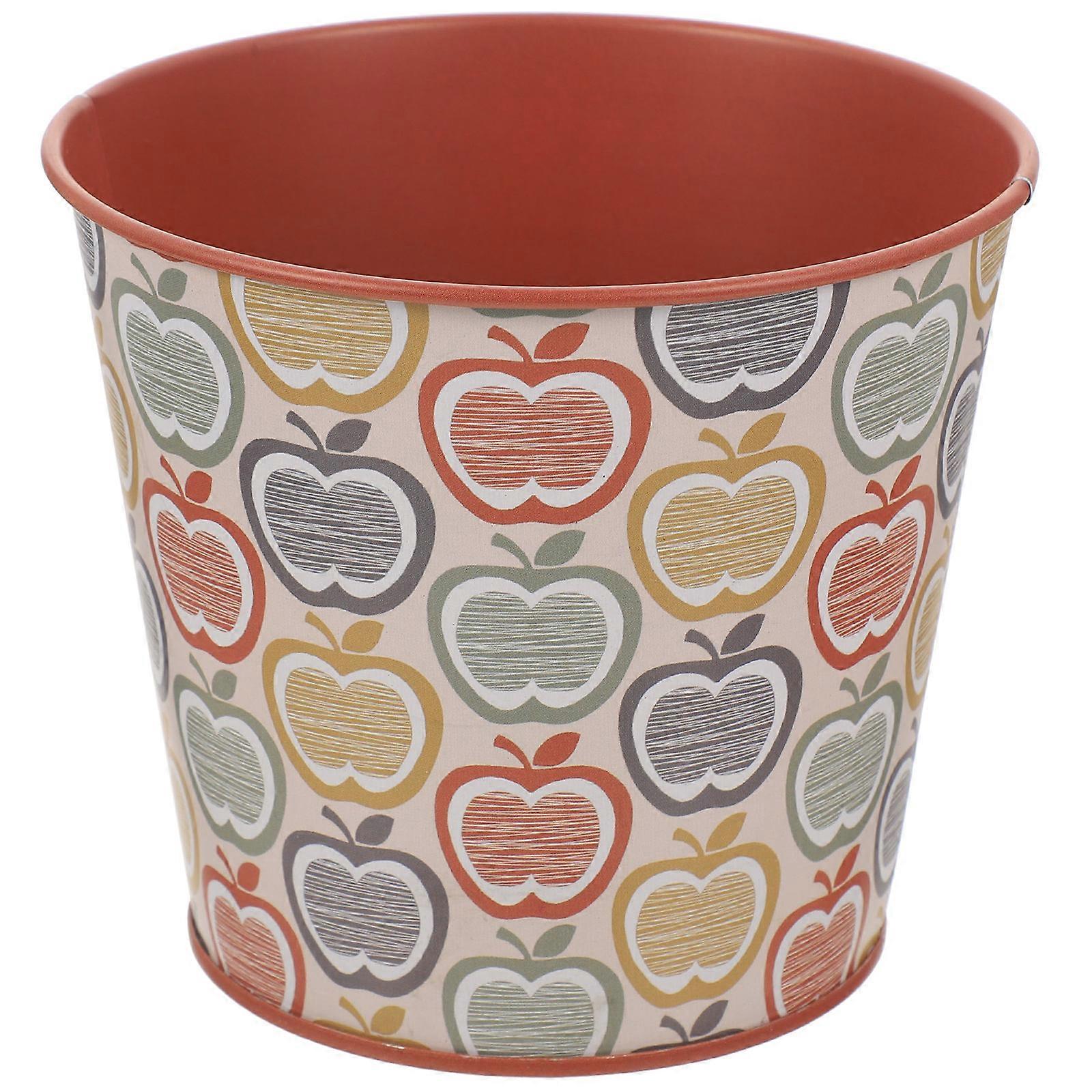 Durable Iron Flower Pot 5Pcs Multi Function Container For Creative Planting Decoration Ideal For Various Occasions