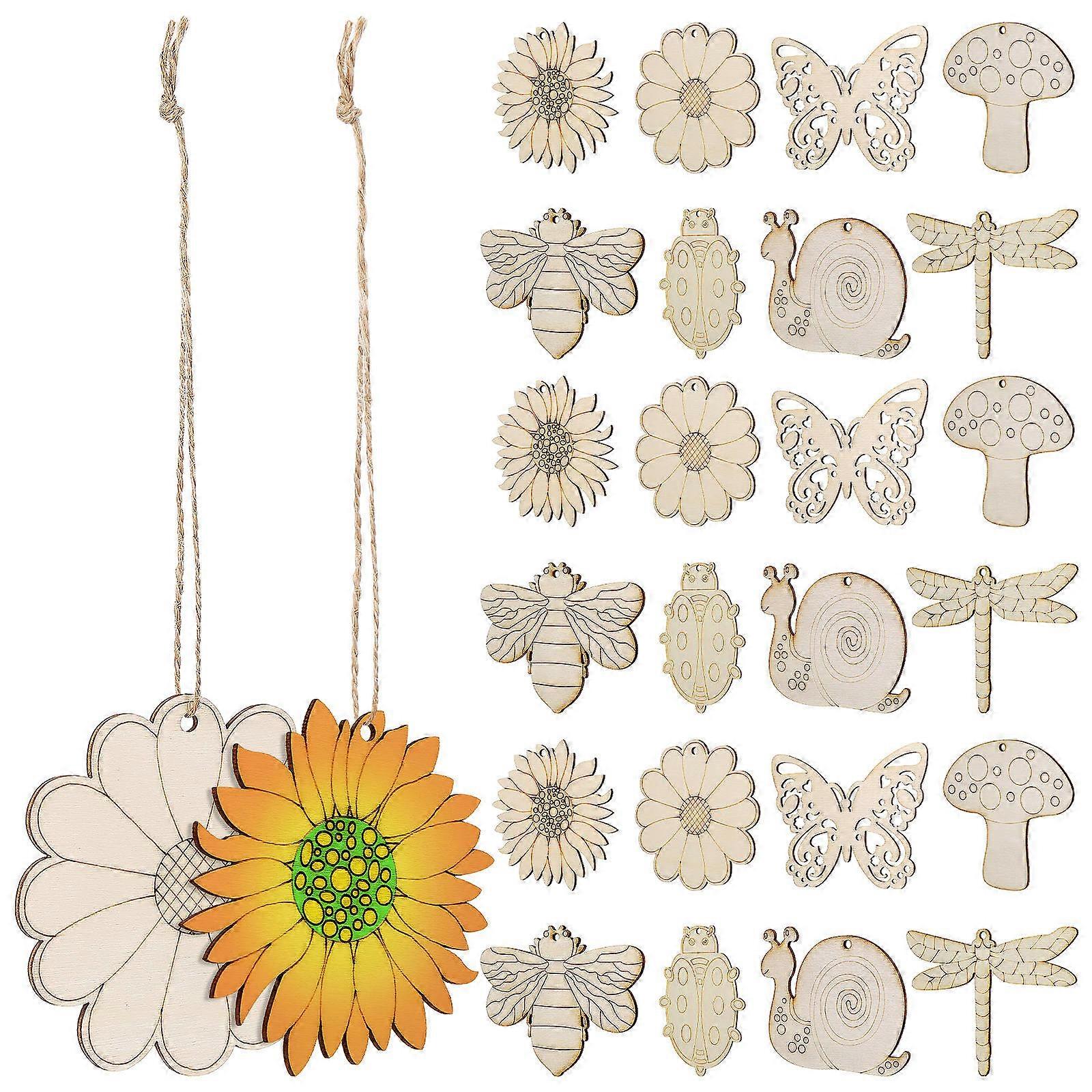 Wood Shapes For Crafts 120 Pcs Rustic Charm Wooden Slices Perfect For Indoor Decoration Designed For Craft Enthusiasts