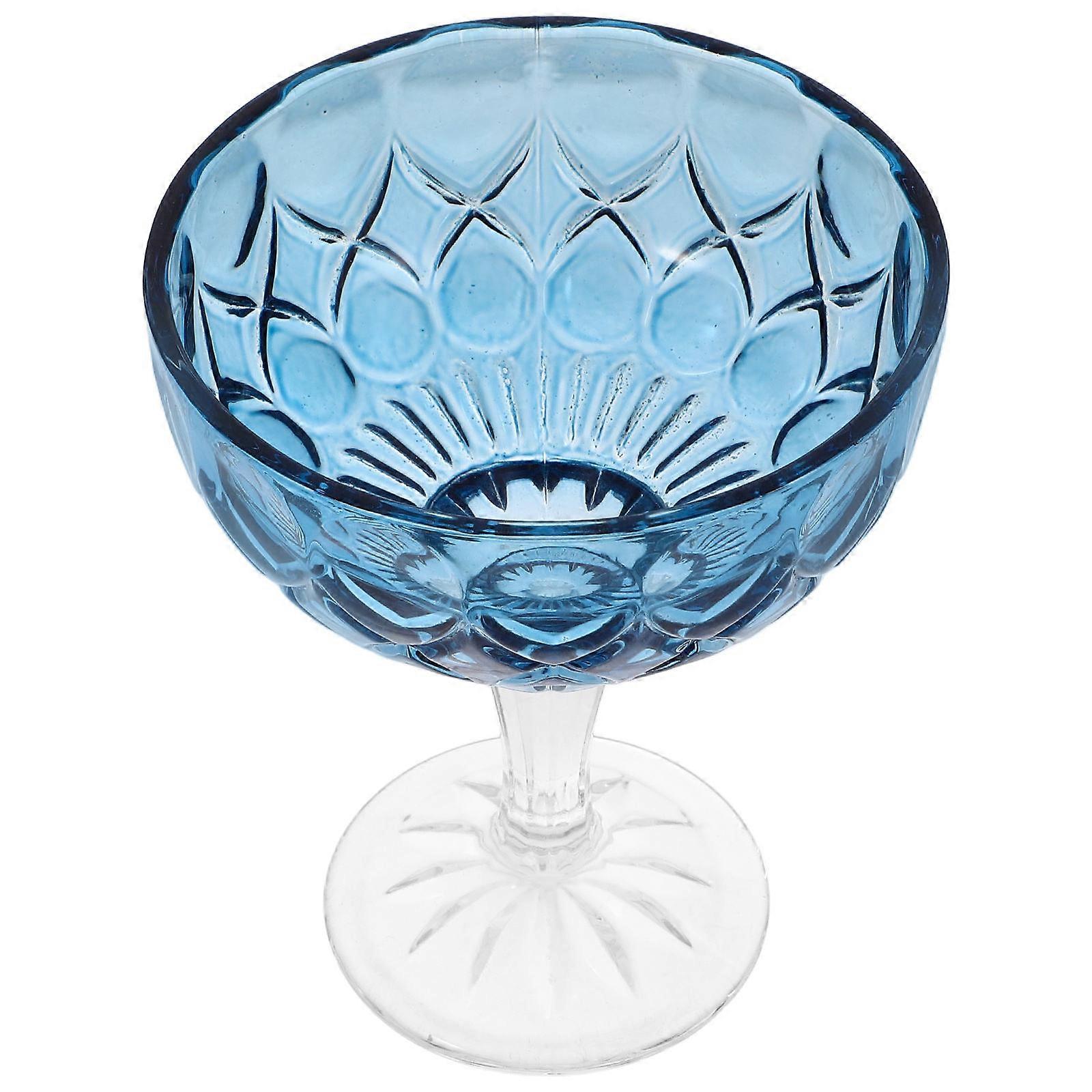 Retro Glass Dessert Bowls 220ml 3Pcs Snack Serving Containers For Parties Unique Shape Craftsmanship