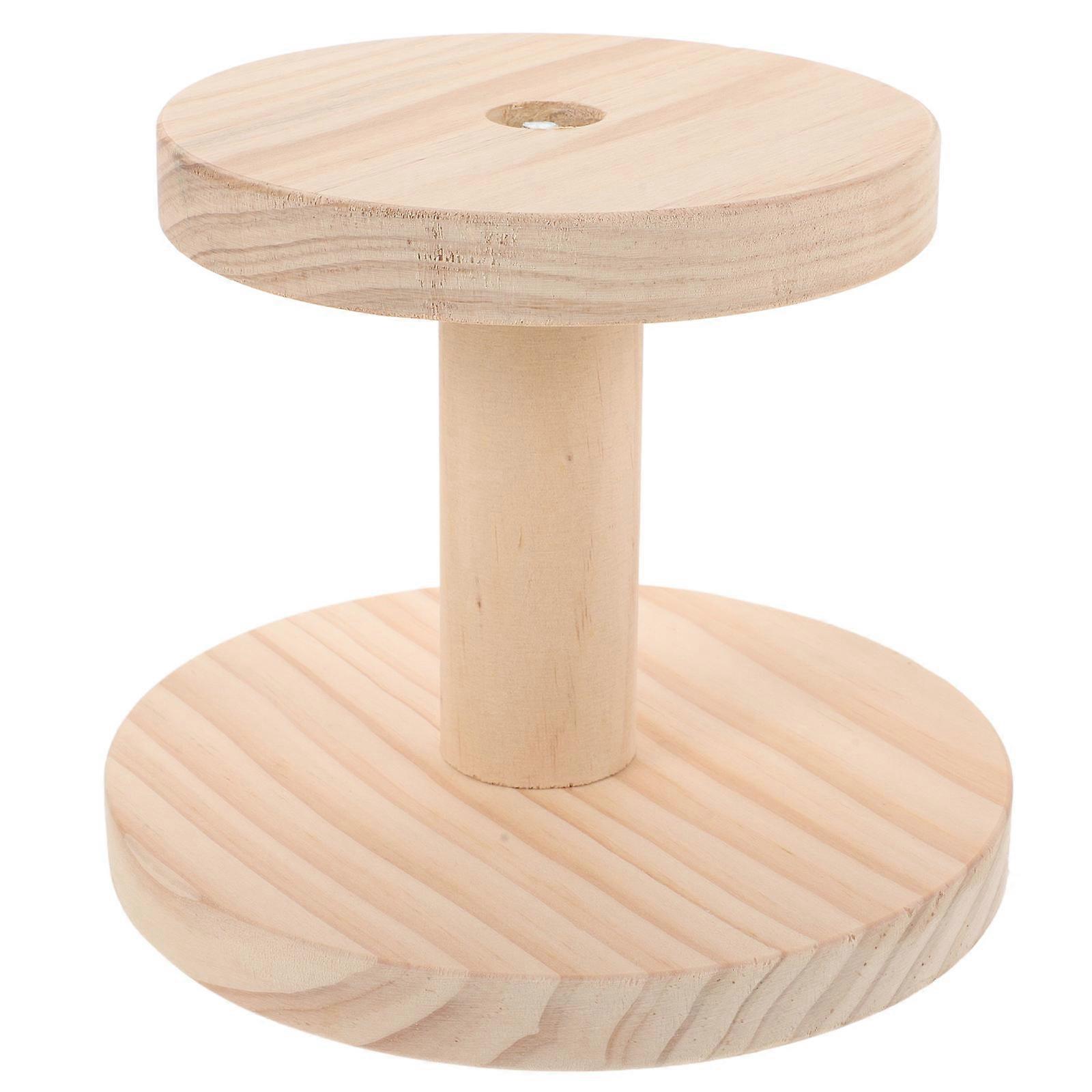 Portable Countertop Ironing Mat Stable Ironing Board Formal Meeting Beige Ironing Collar Thickened Wooden Base 1Pack