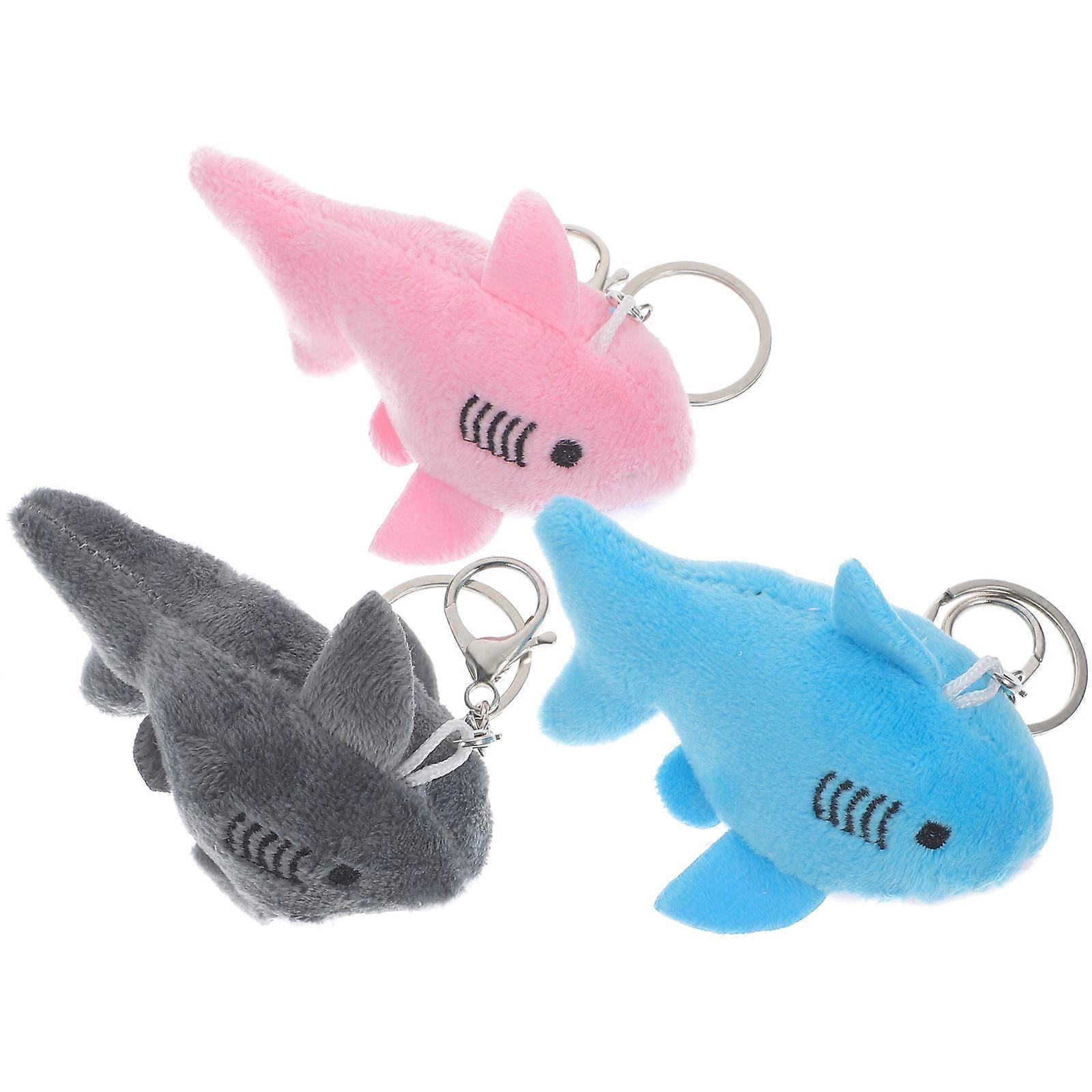 Stuffed Shark Plush Keychain for Decor 12Pcs Cute Soft Animal Pendant