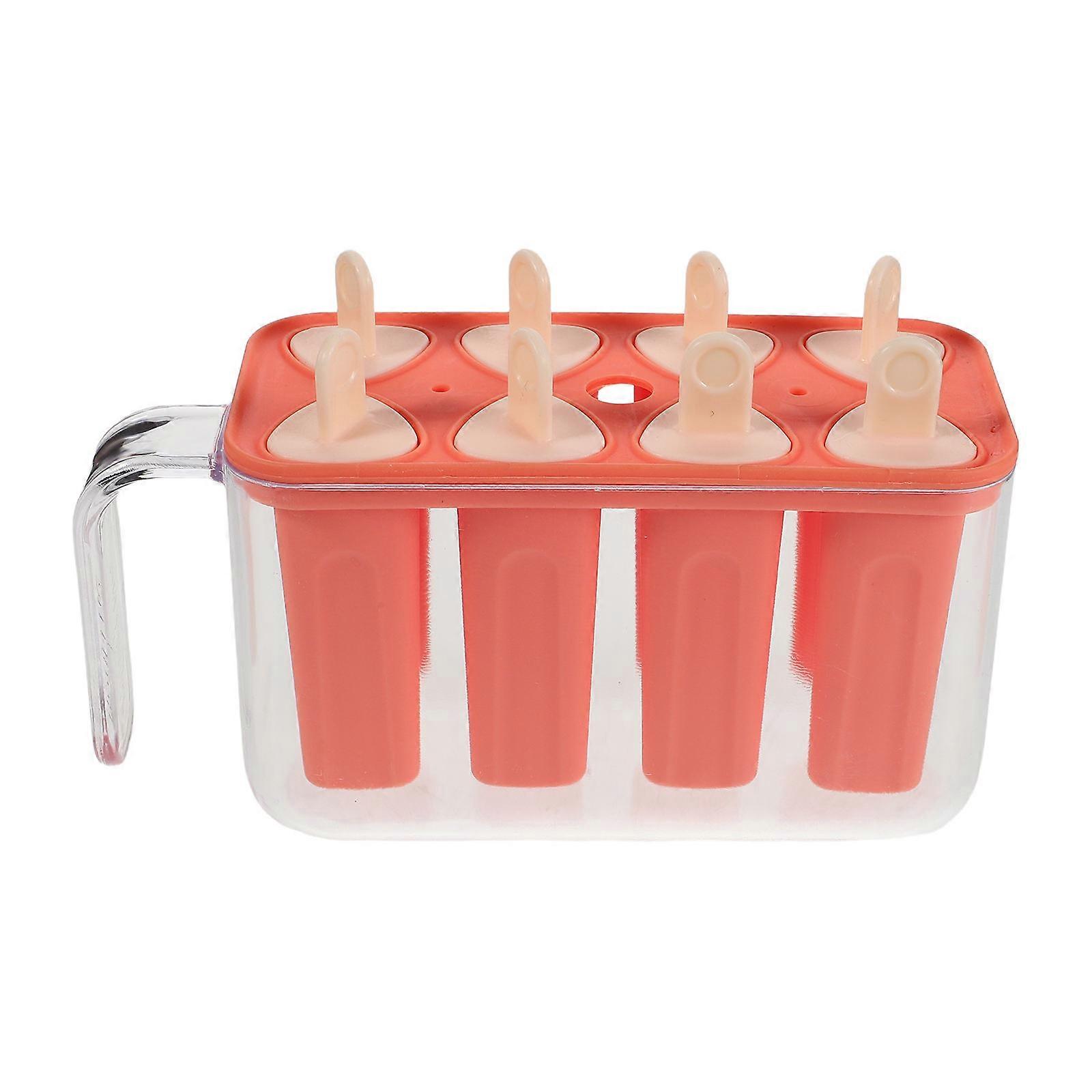 3Pcs DIY Ice Cream Maker Mold Orange for Popsicle and Jelly Making