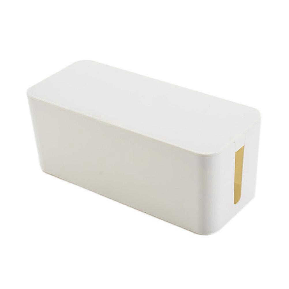Cable Management Box Cord Hider for Cable Organizing 2Pcs White Plastic Case