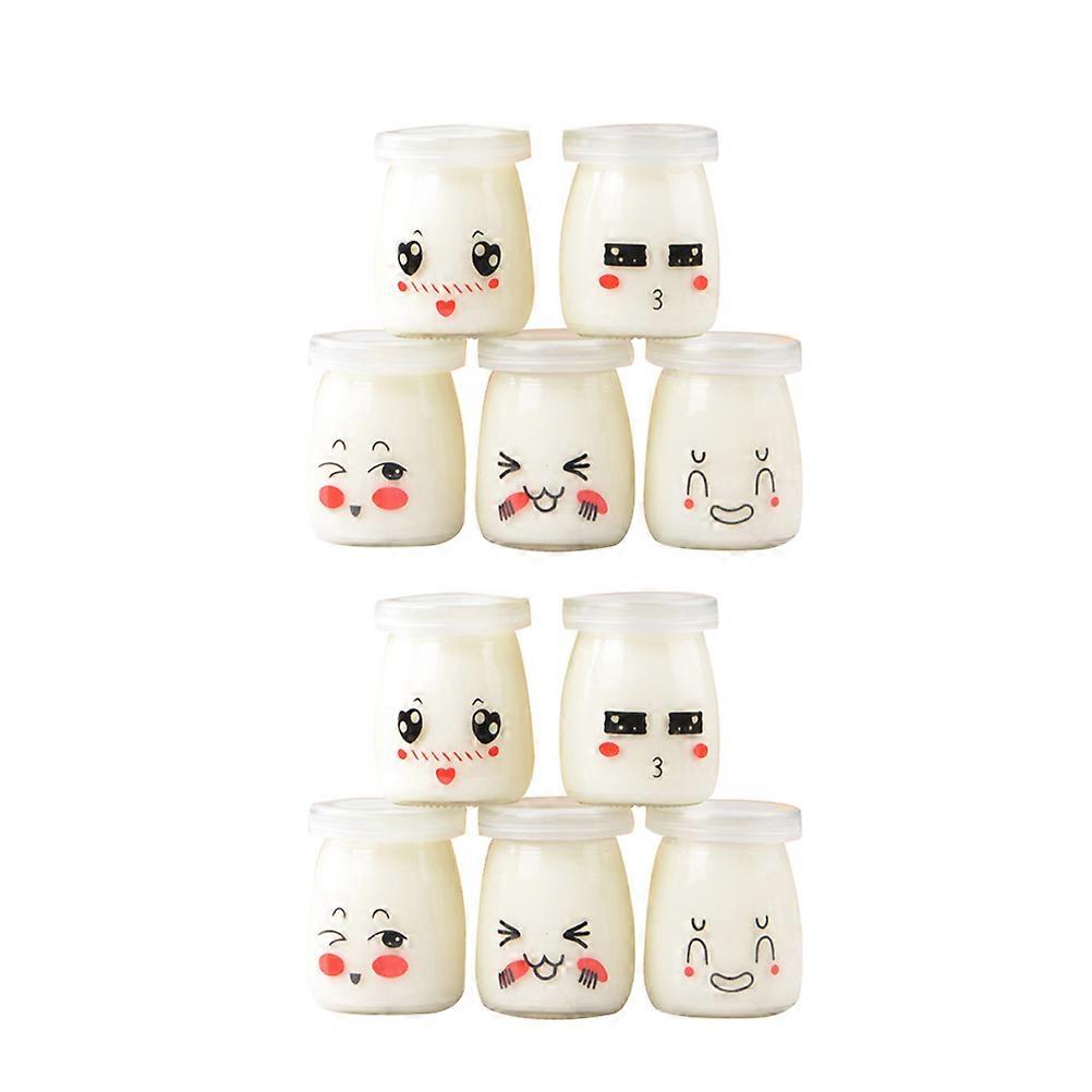 Reusable Glass Jelly Jars Ideal For Dessert Storage 100ml Capacity 10Pcs