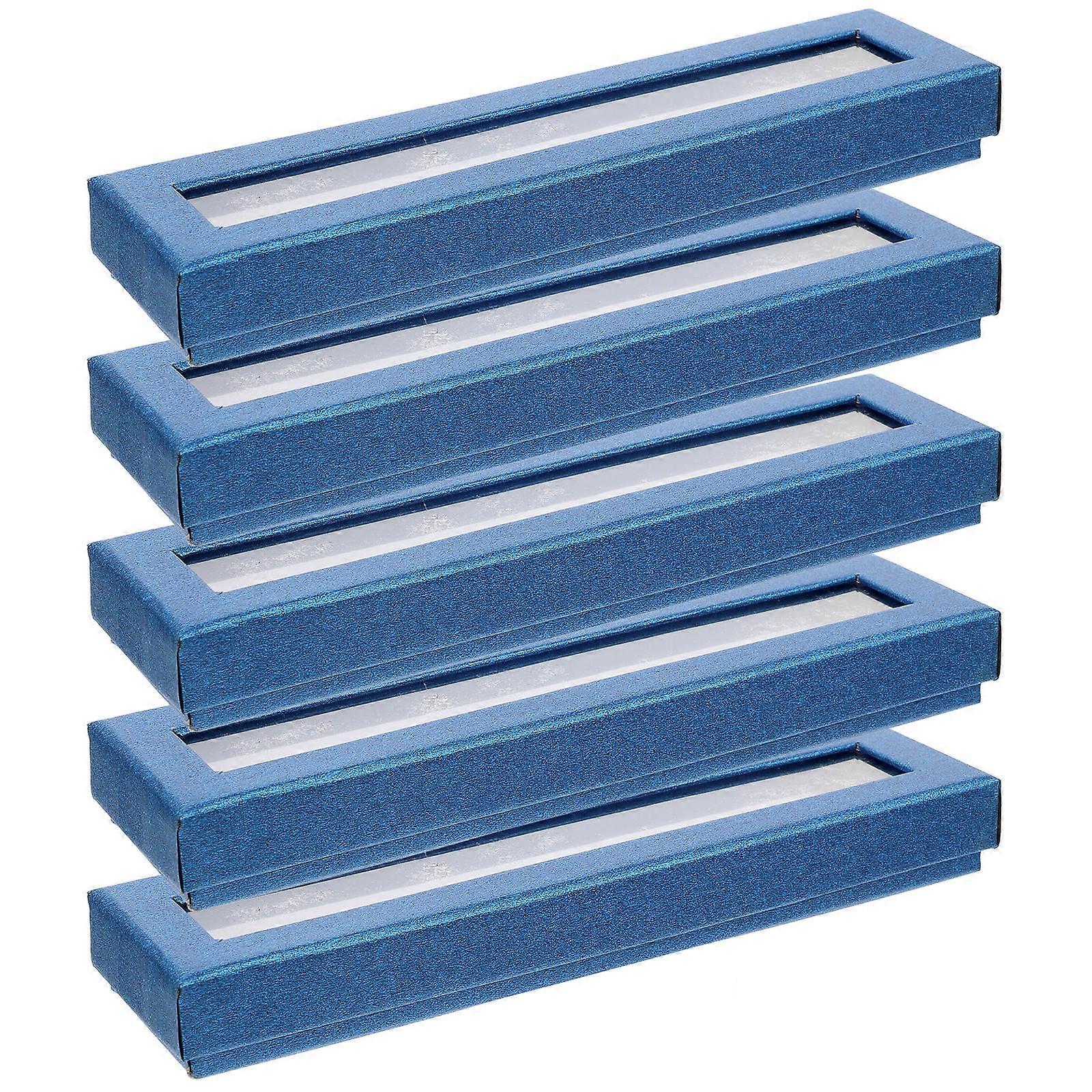 Blue Pen Gift Box Empty Paper Case for Storage Use 15Pcs Set