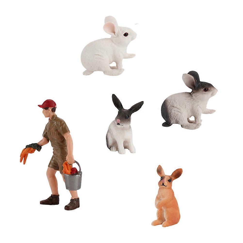 Artificial Rabbit Model Simulation Animal Model for 2Sets Assorted Colors