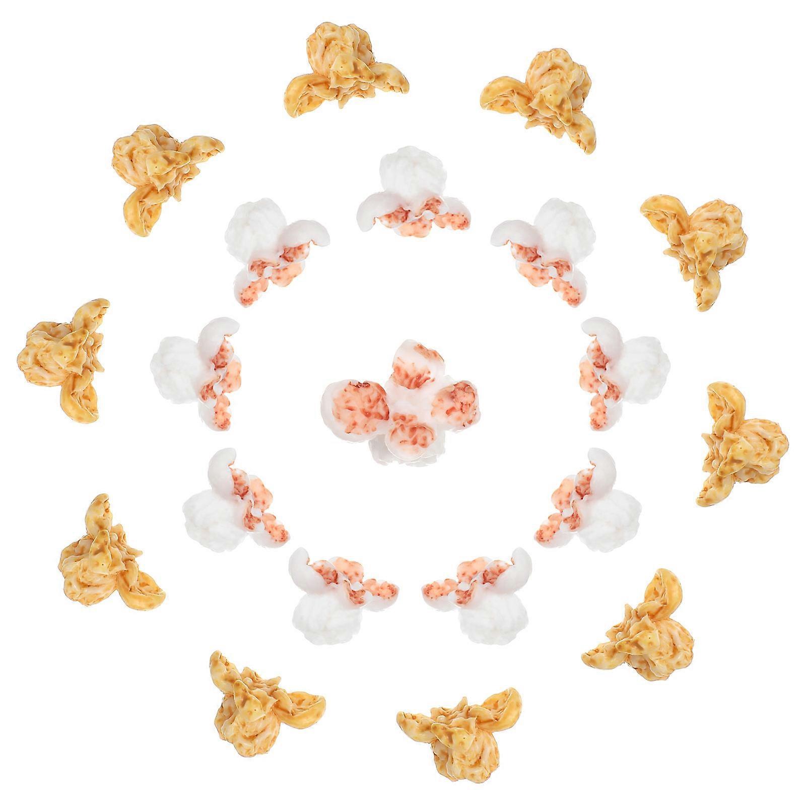 Artificial Popcorn Resin Popcorn Decor for DIY Earring 5Pcs Pack