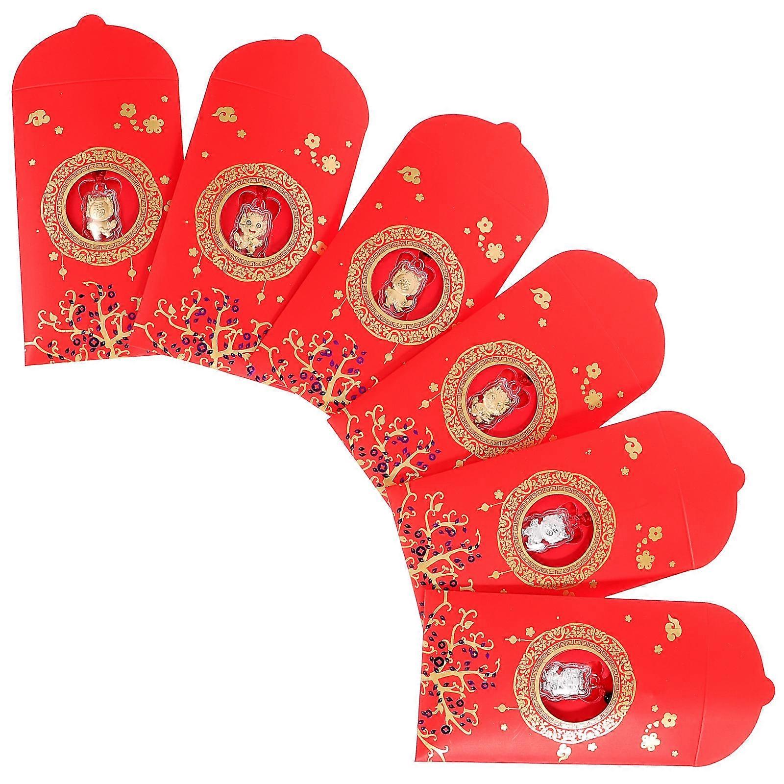 Paper Red Envelopes Year of Dragon for Spring Festival 18Pcs Set