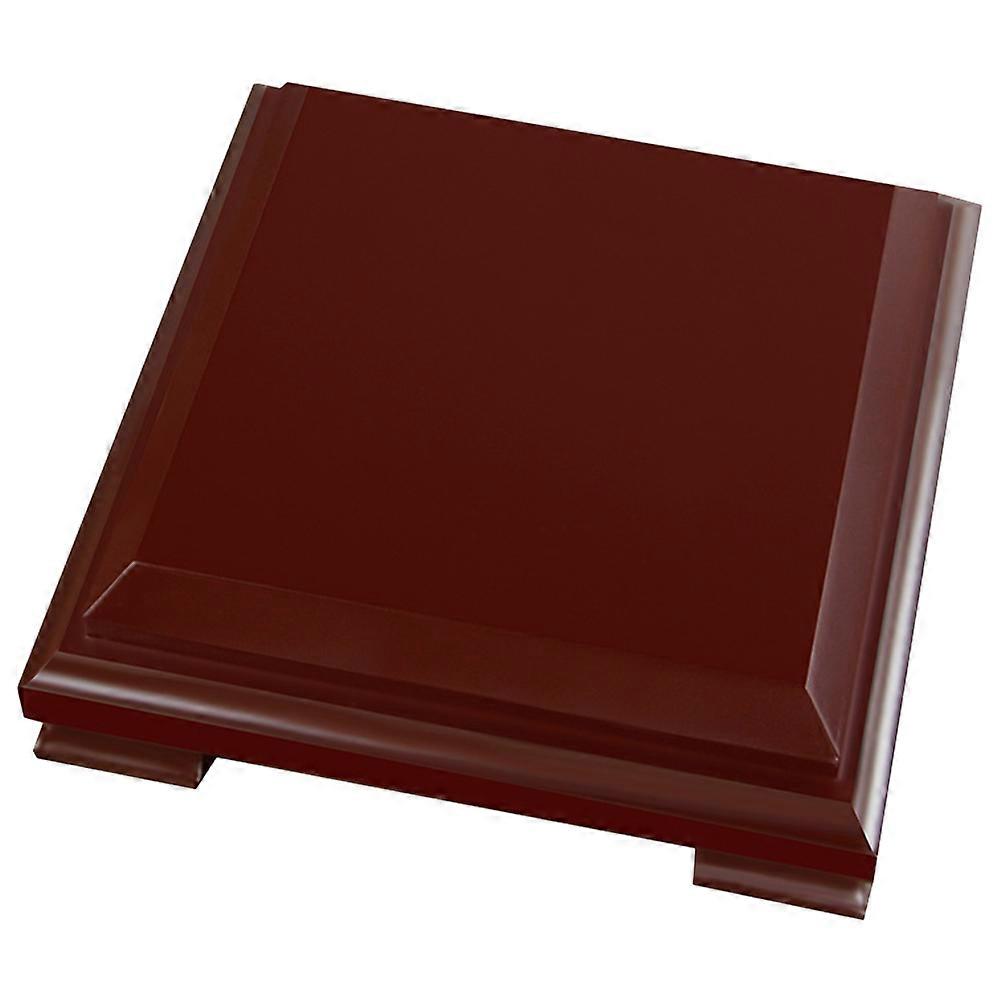 Dark Red Wooden Display Base 5Pcs Square Sturdy Stand For Handicrafts And Housewarming Gifts