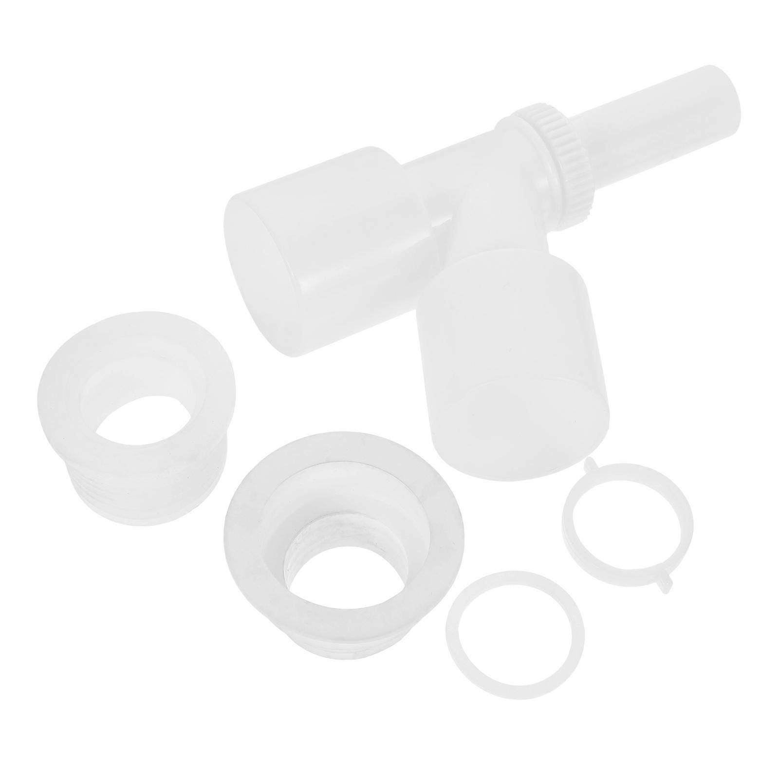 Durable White Connector for Washing Machine Sewer Hose Fitting 2Pcs