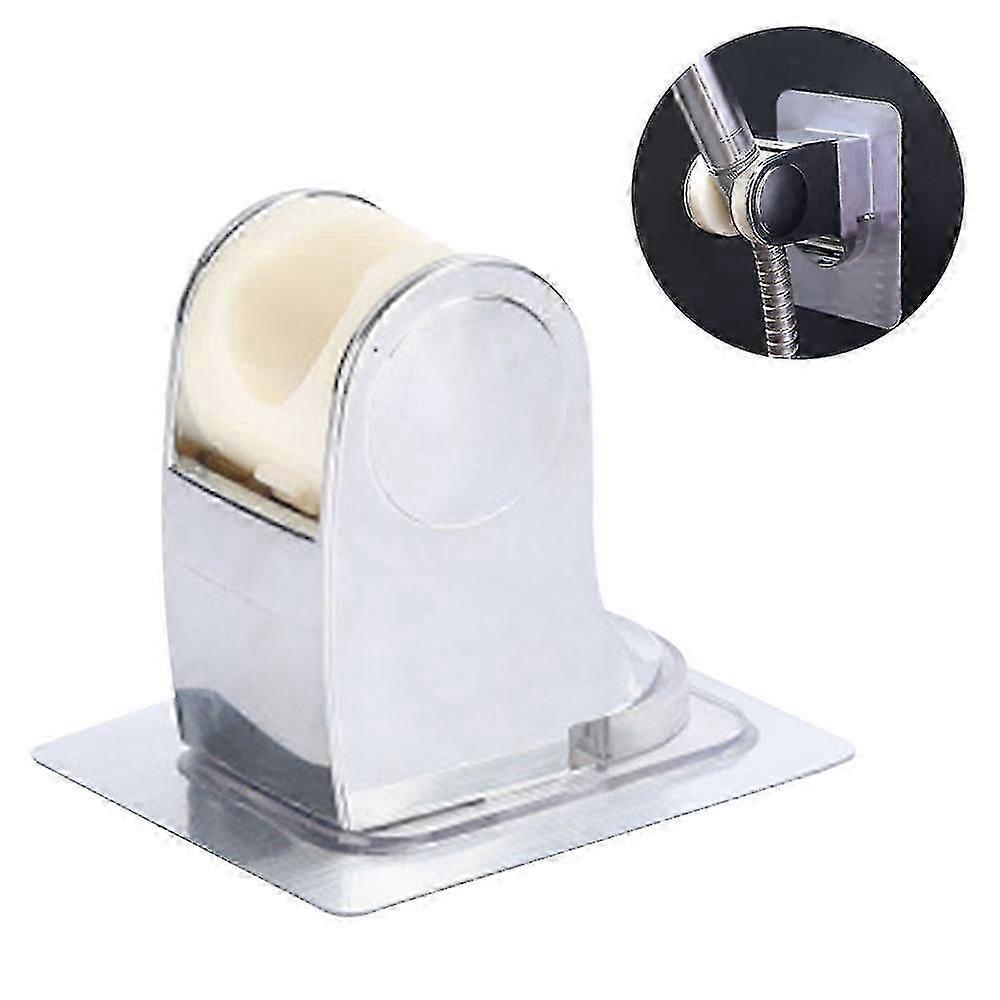 Self-Adhesive Adjustable Angle Shower Head Holder with Chrome ABS Wall Mount