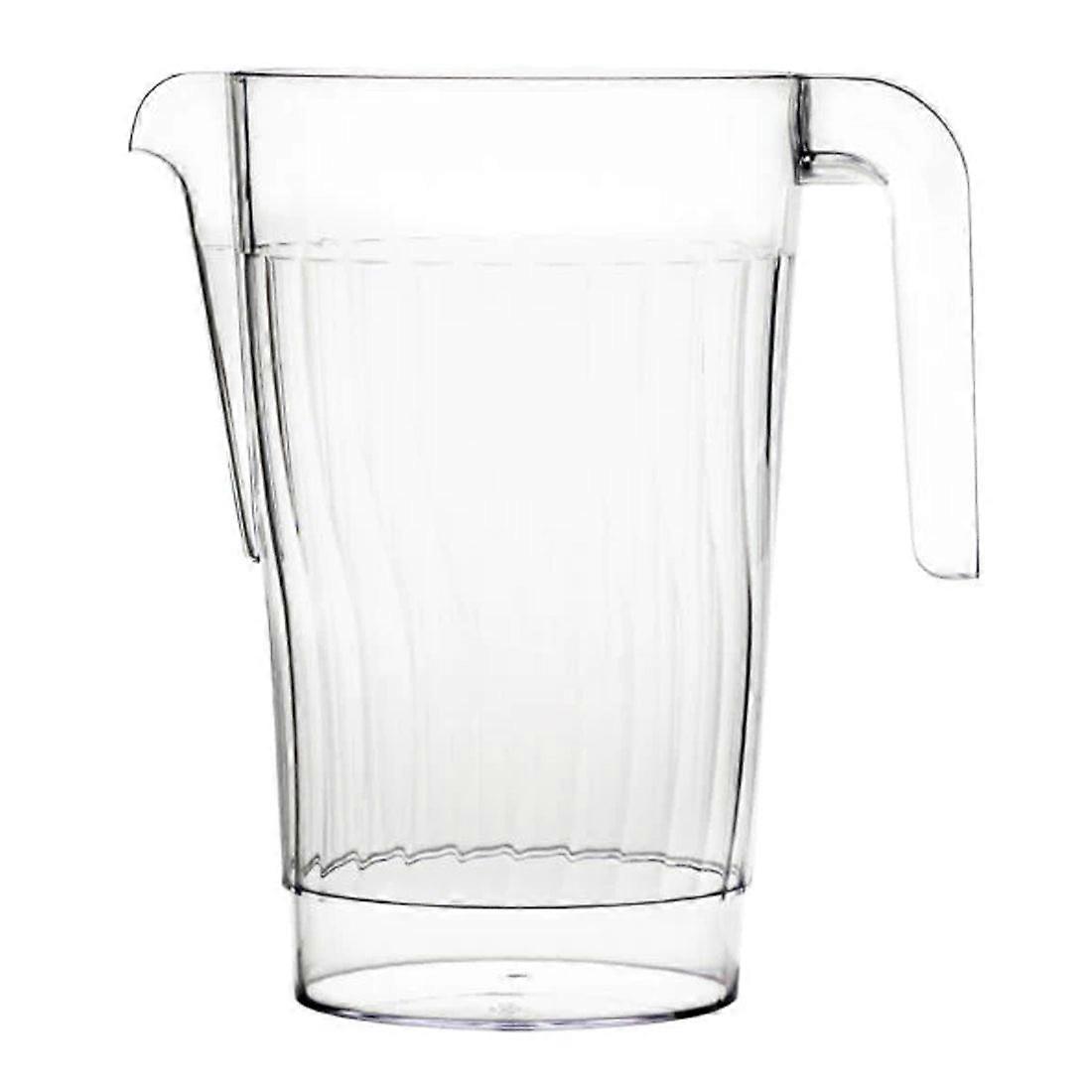VeZee Disposable Plastic Clear Pitcher With Handle 48oz: 12CT