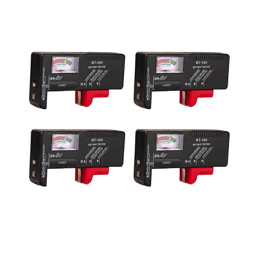 Professional Battery Tester Portable Voltage Checker 8Pcs Black