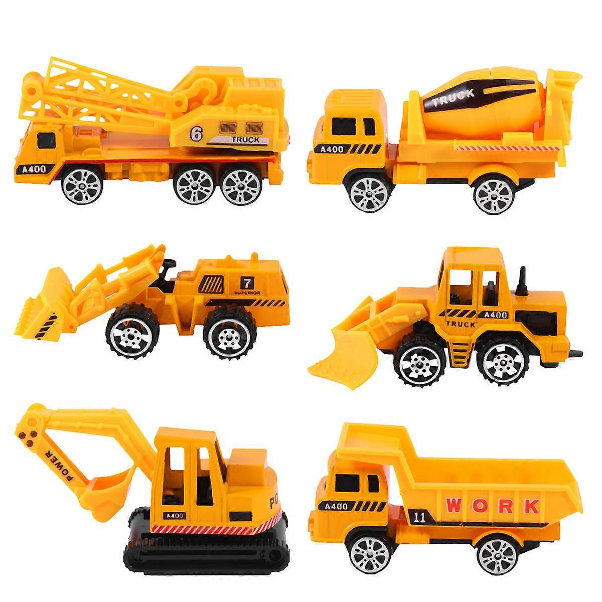 Pull Back Car Toy Engineering Truck for Inertia Control 18Pcs Set