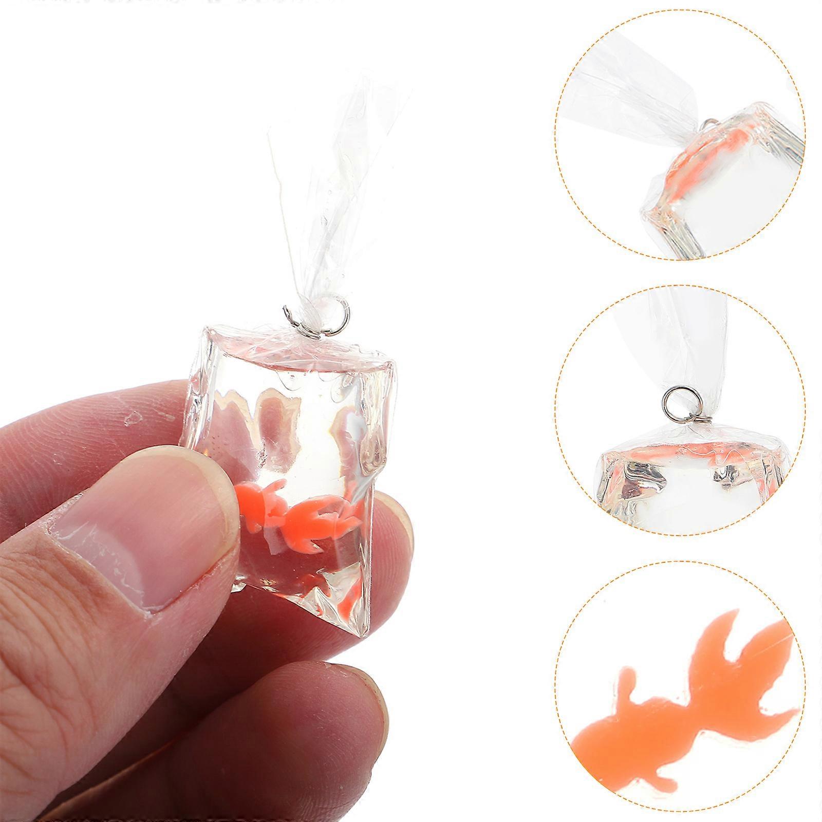 20 Pcs Fish Water Bag Charms Ideal For Craft Lovers In Red For Keychain And Phone Case Decoration
