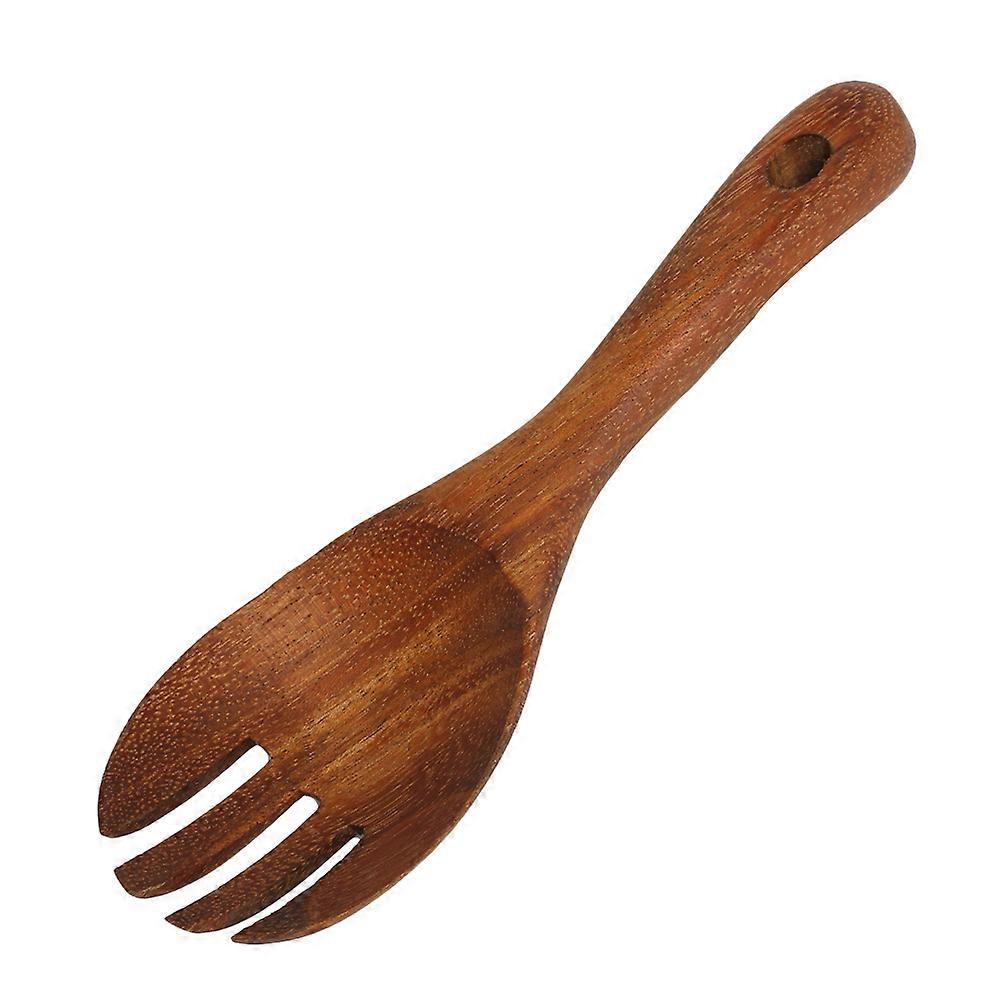 Wood Spoon Cookware for Eating 3Pcs Salad Serving Fork Spoon Wooden Set