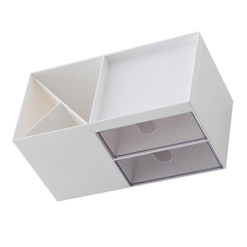 Desktop Makeup Holder Plastic Storage Box for Storage 2Pcs Household Supply