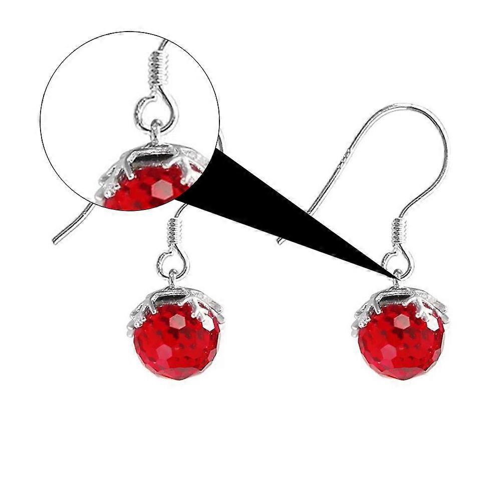 Silver Snowflake Ear Hook Earrings Acrylic Pendant Ear Drop 2Pairs