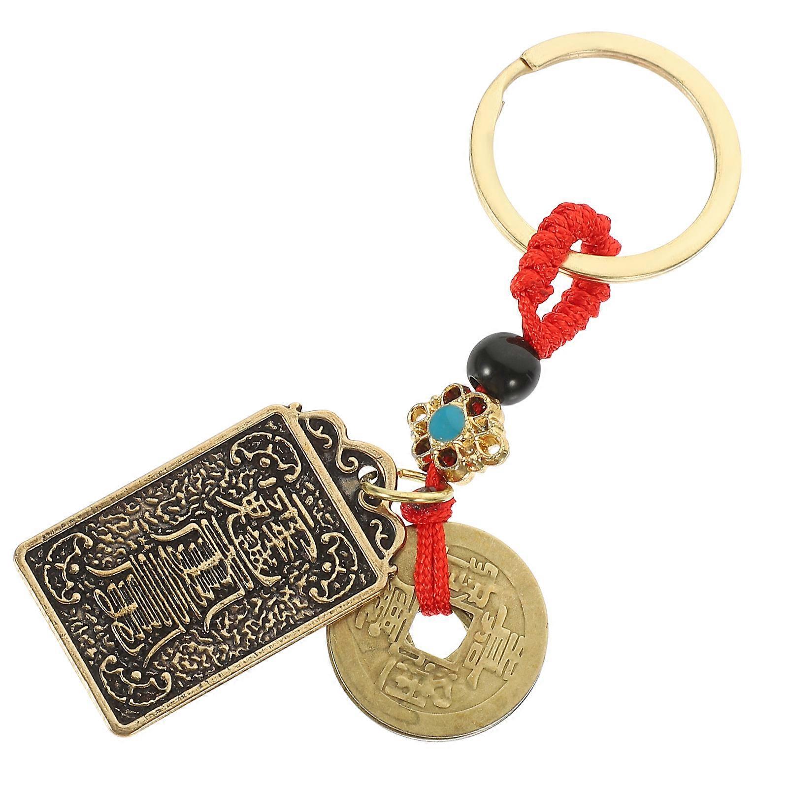 Decorative Key Chains Brass Pendant for Key 2Pcs Unique Creative Style