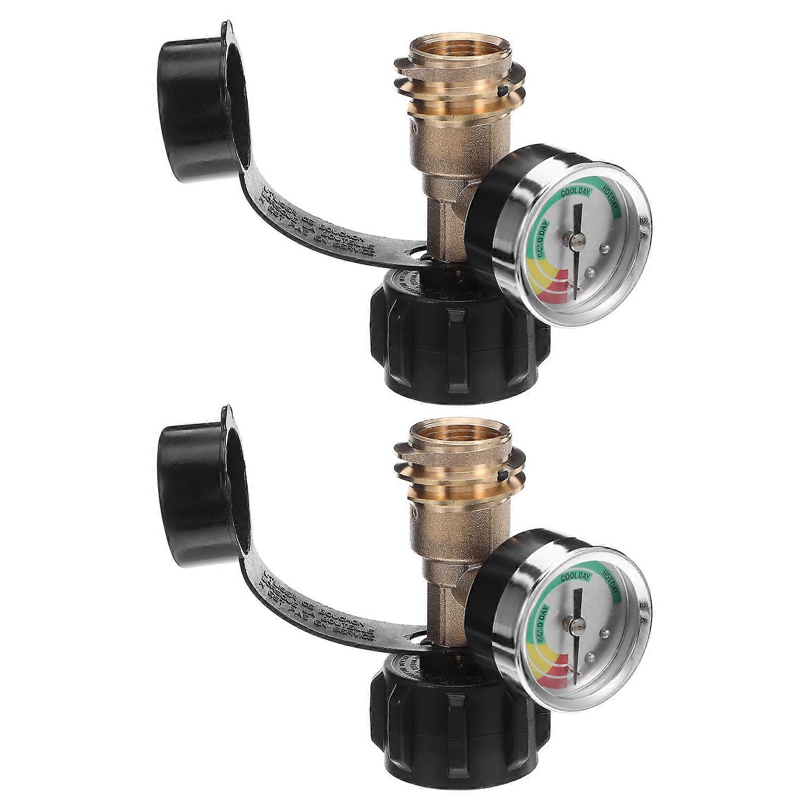 Tank Adapter with Gauge for Bbq and Camping 4Pcs Set