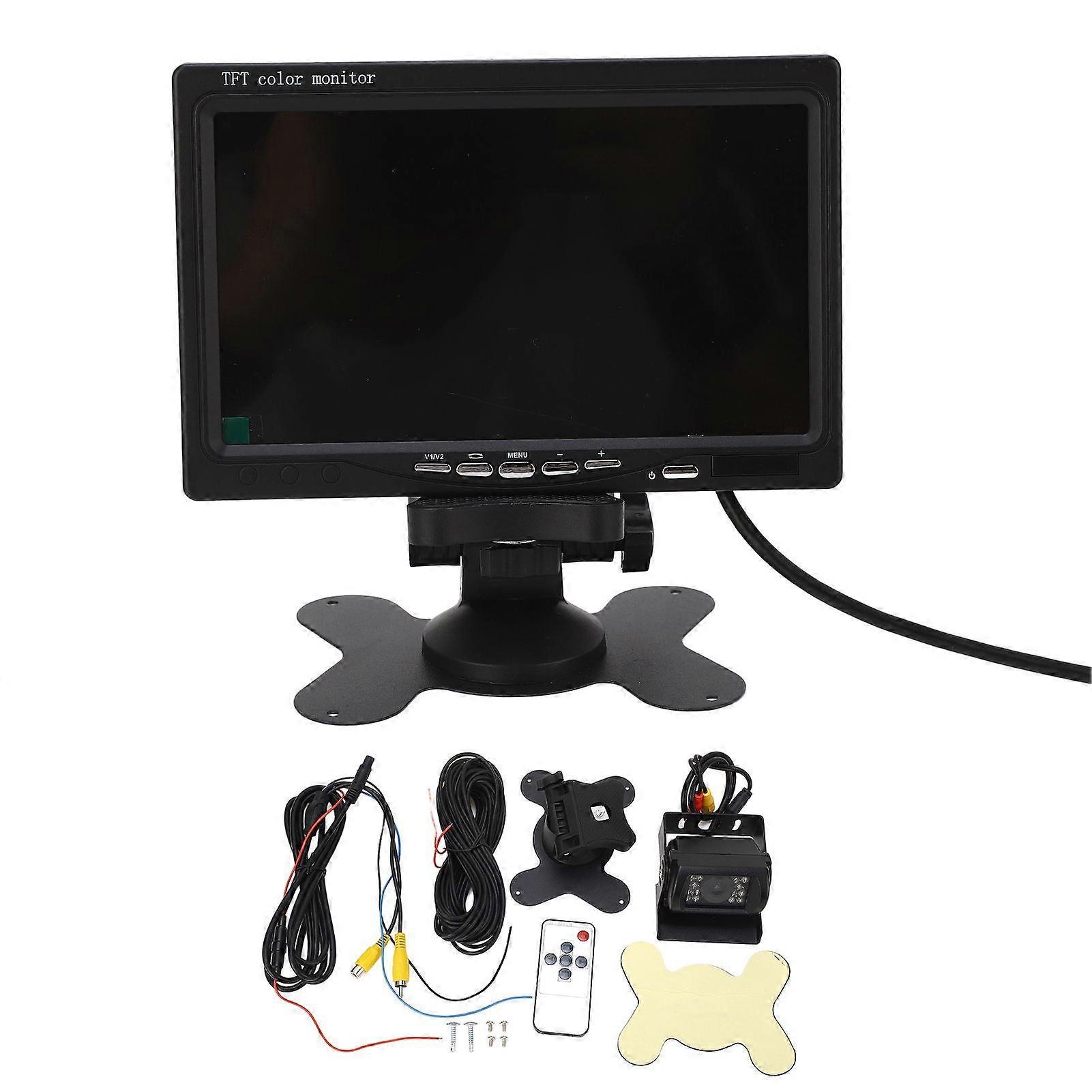 Kit de caméra de recul et de stationnement avec écran LED infrarouge de 7 pouces pour voiture, camion, bus