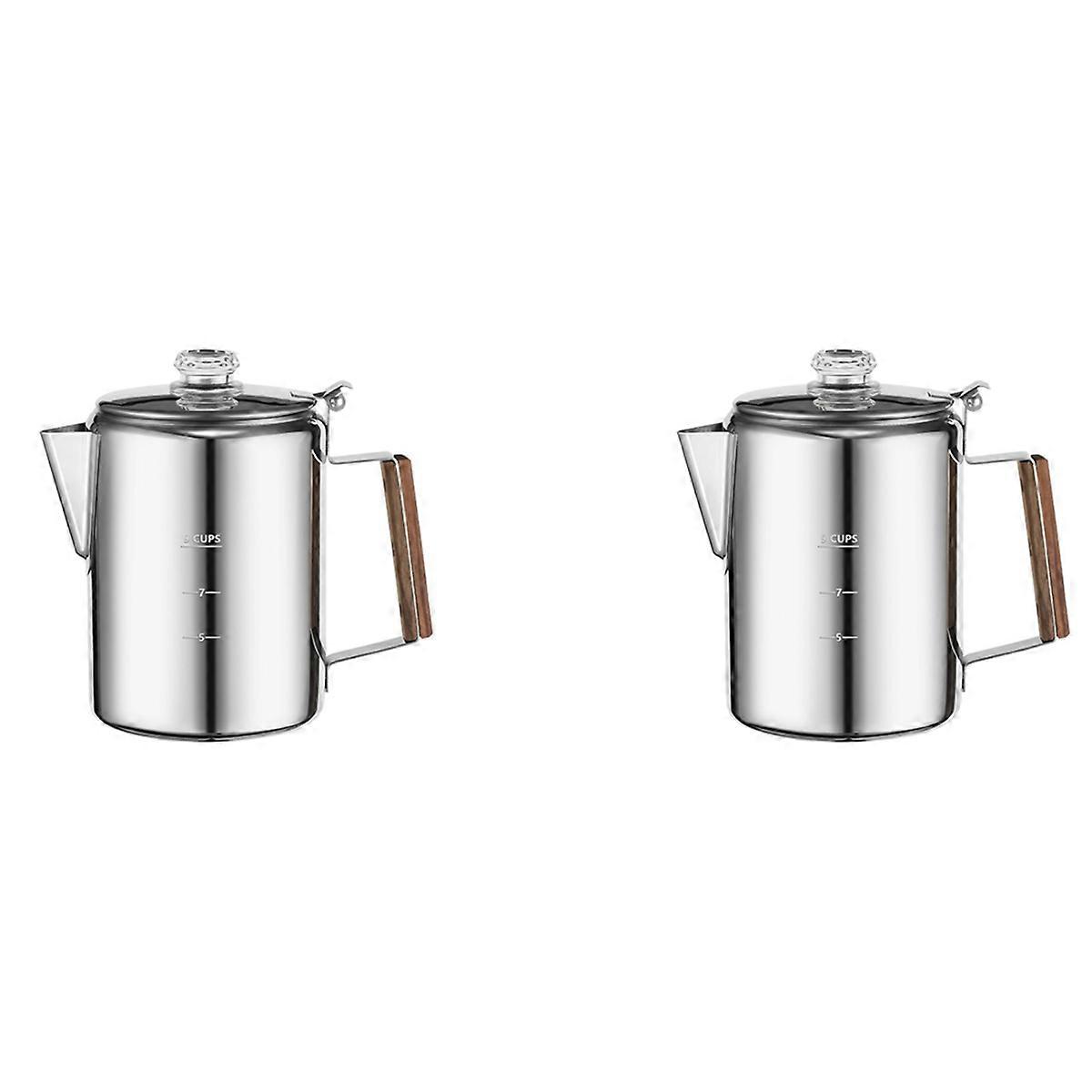 Coffee Percolators Stovetop for Camping, Percolator Coffee Pot 9 Cup