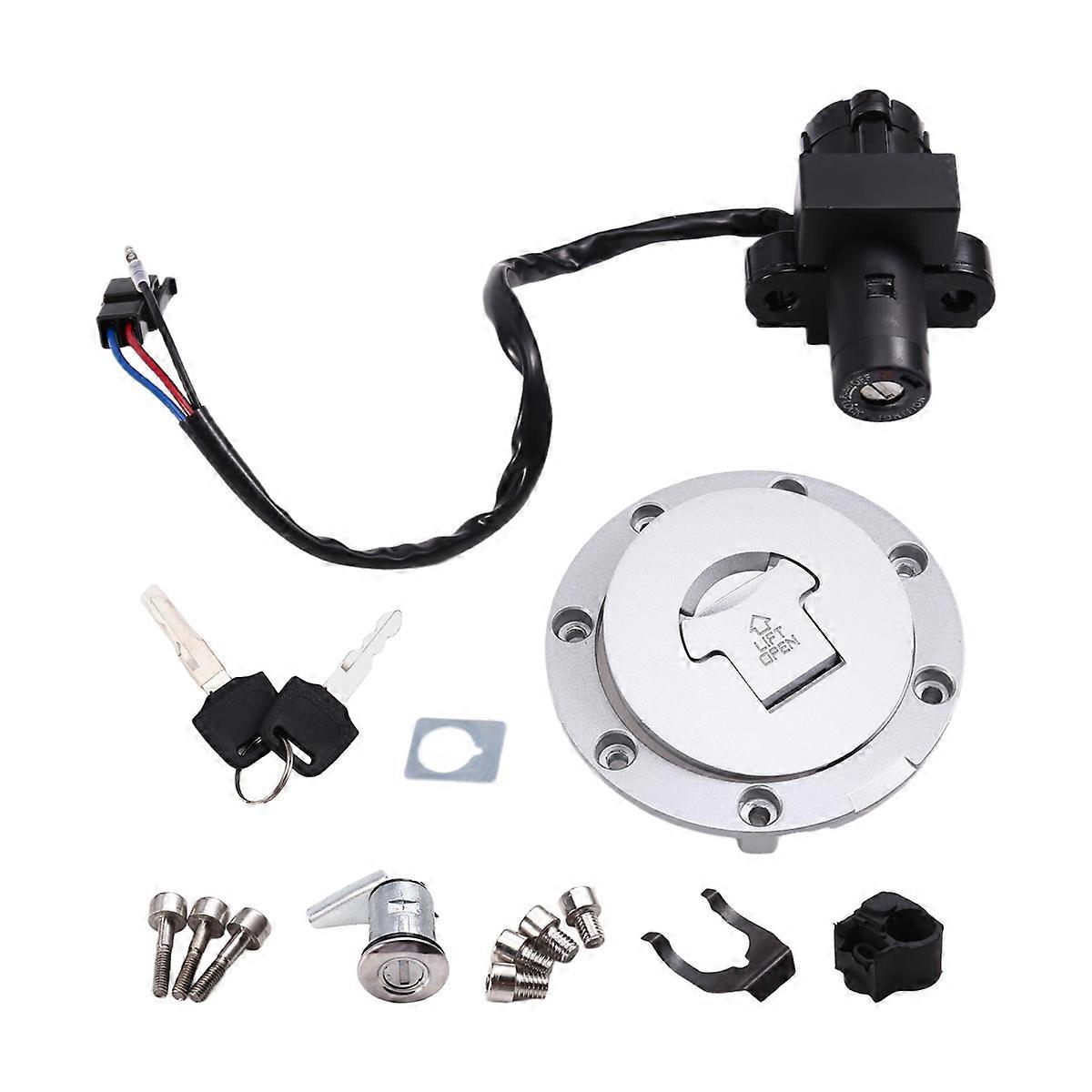 Motorcycle Cap Ignition Switch Seat Lock with Key Kit for CB250 Hornet FMX650 650 2005-2006