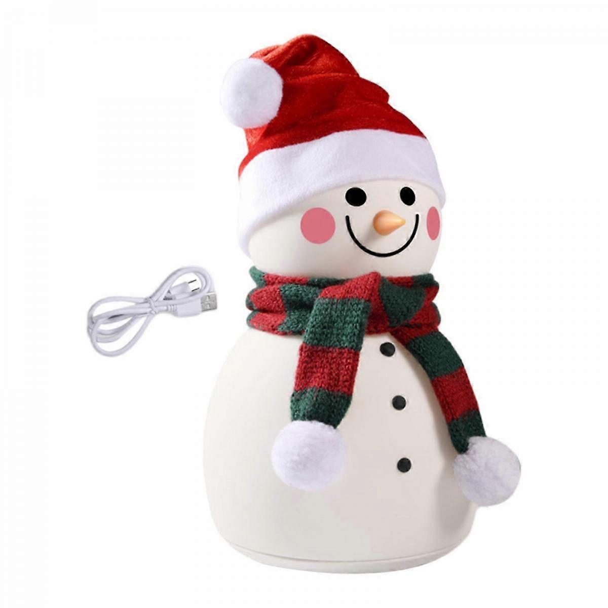 Christmas Snowman Night Light, Lighted Christmas Table Decorations, Bedside