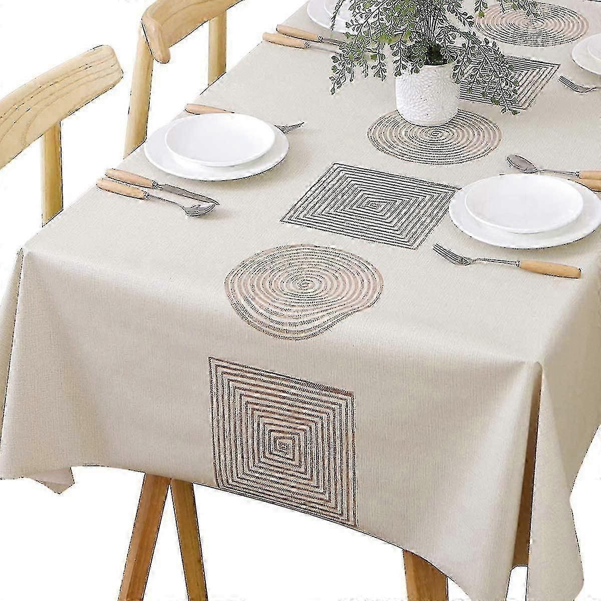 Nappe Essuyable Nappe Pvc Plastic Wipe Clean Waterproof Rectangular Table