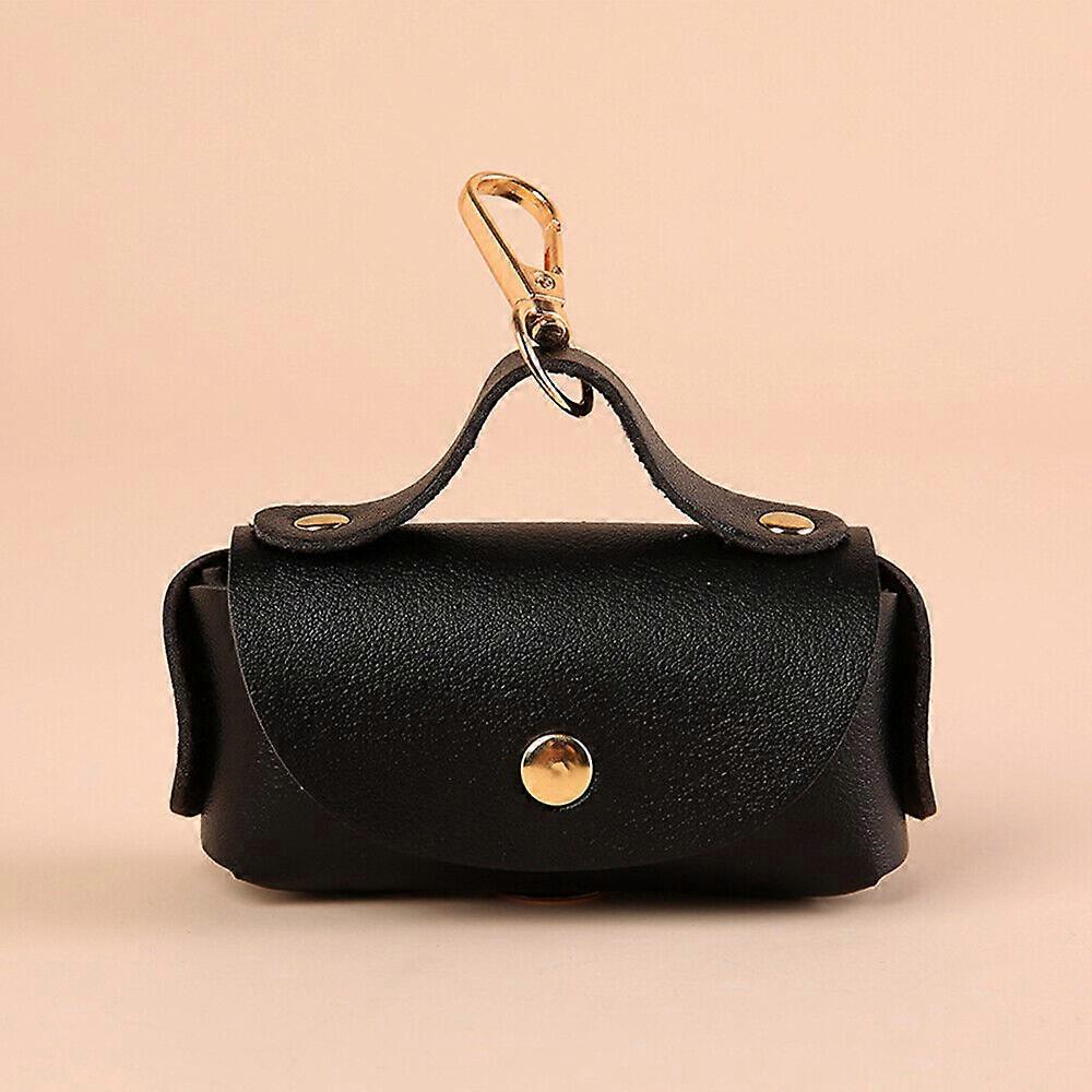 PU Leather Dog Waste Poo Bag Dispenser Holder Container Lead Clip Attachment UK