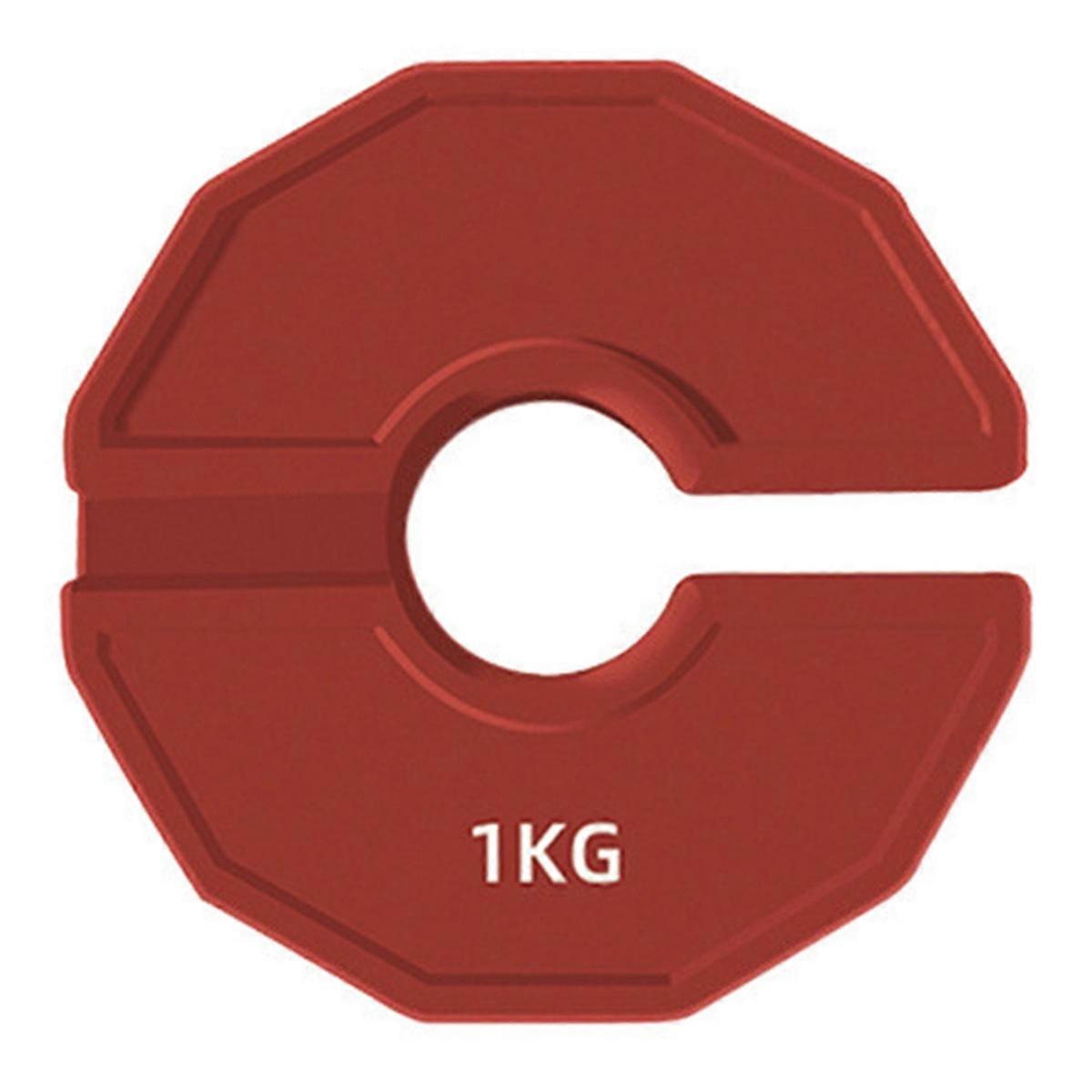 1Pcs Gym Micro-Type Plates Dumbbell Fractional Weight Plate Rubber Fractional Weight Plates Add-on Change Red 1KG