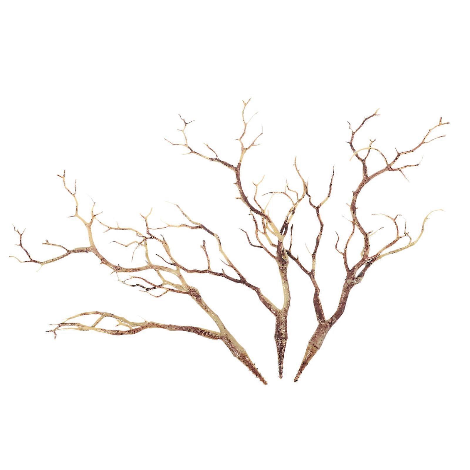 Fake Branches Artificial Plastic Branch for Decoration 30Pcs Coffee