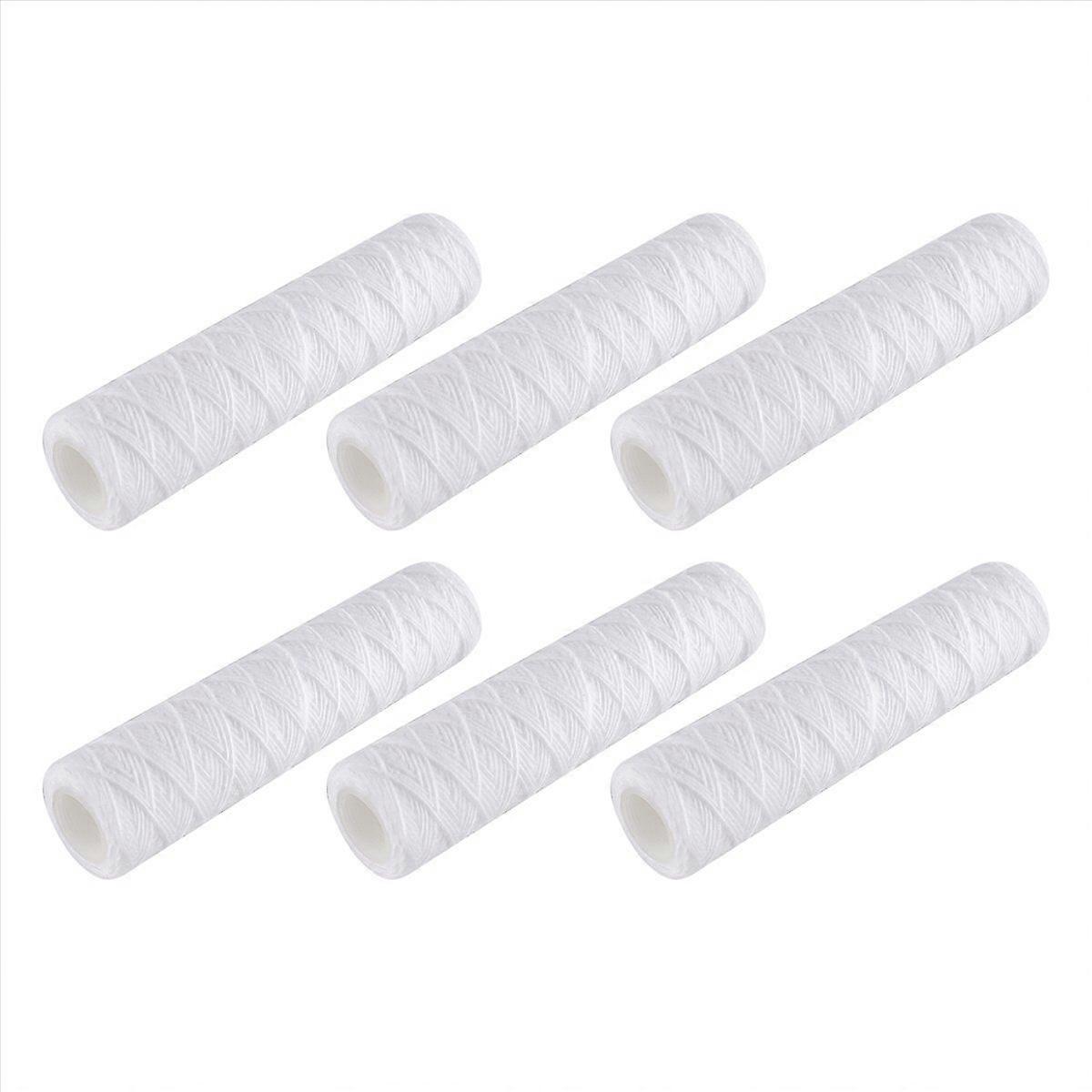 6Pcs 5 Micrometre String Wound Water Filter Universal House 10Inch