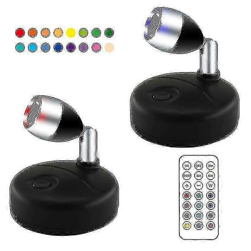 Wireless LED Spotlight, Battery-Powered, Variable Color and Dimmable with Rotatable Lamp Head