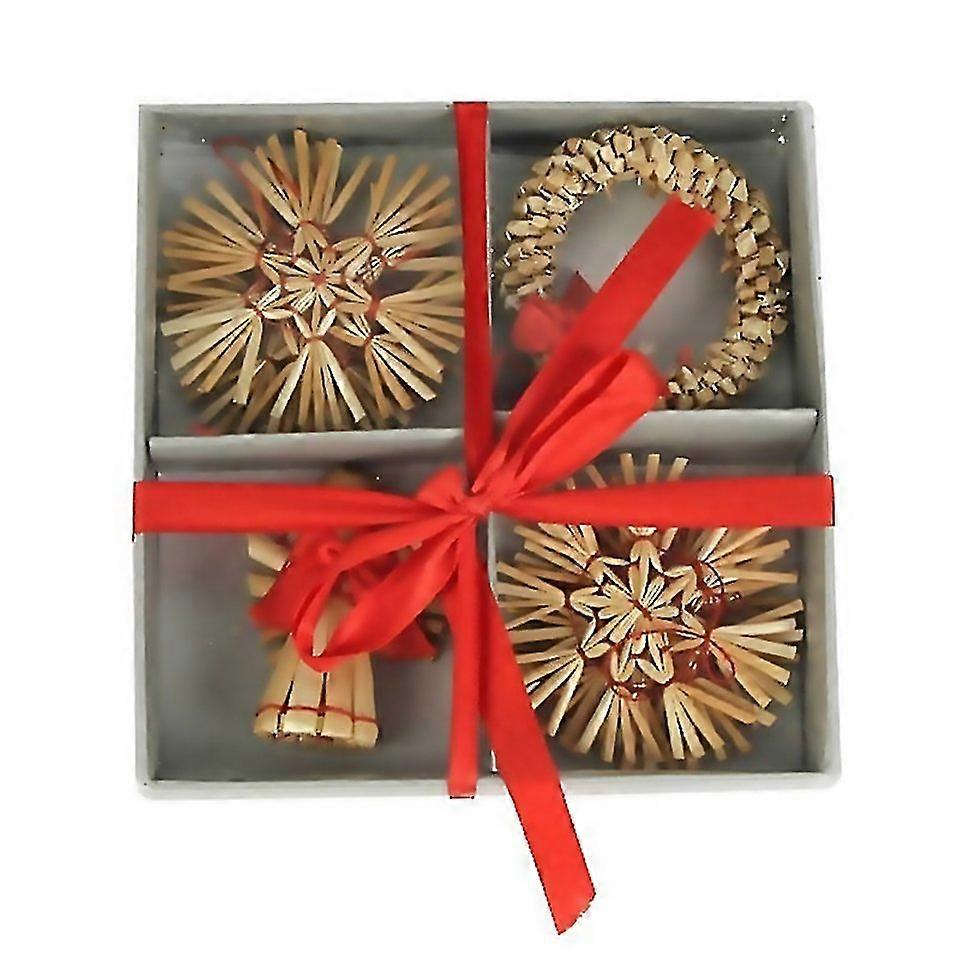 For 8pcs Christmas Decorations Eyecatching Cartoon Style Abs Sparkling Xmas Tree Hanging Ornaments F