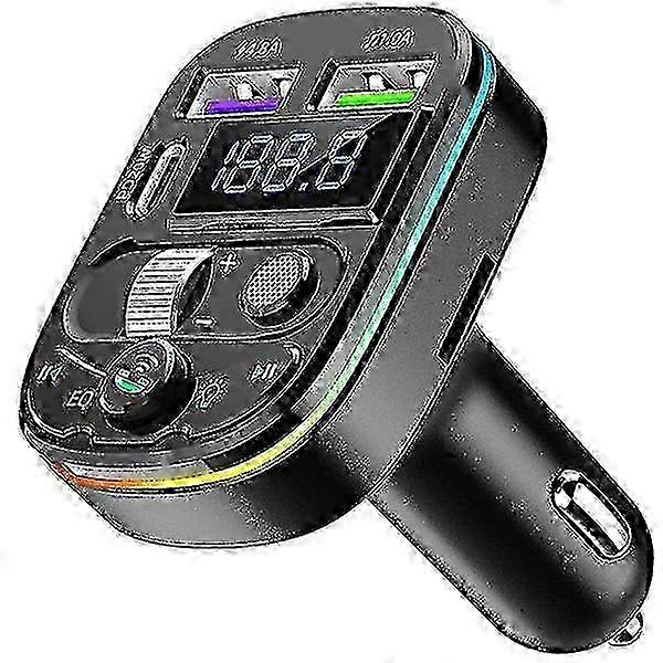 Bluetooth Car Kit,car Mp3 Player,pd20w Fast Charger,hands-free Call Adapter With Ambient Light Hr