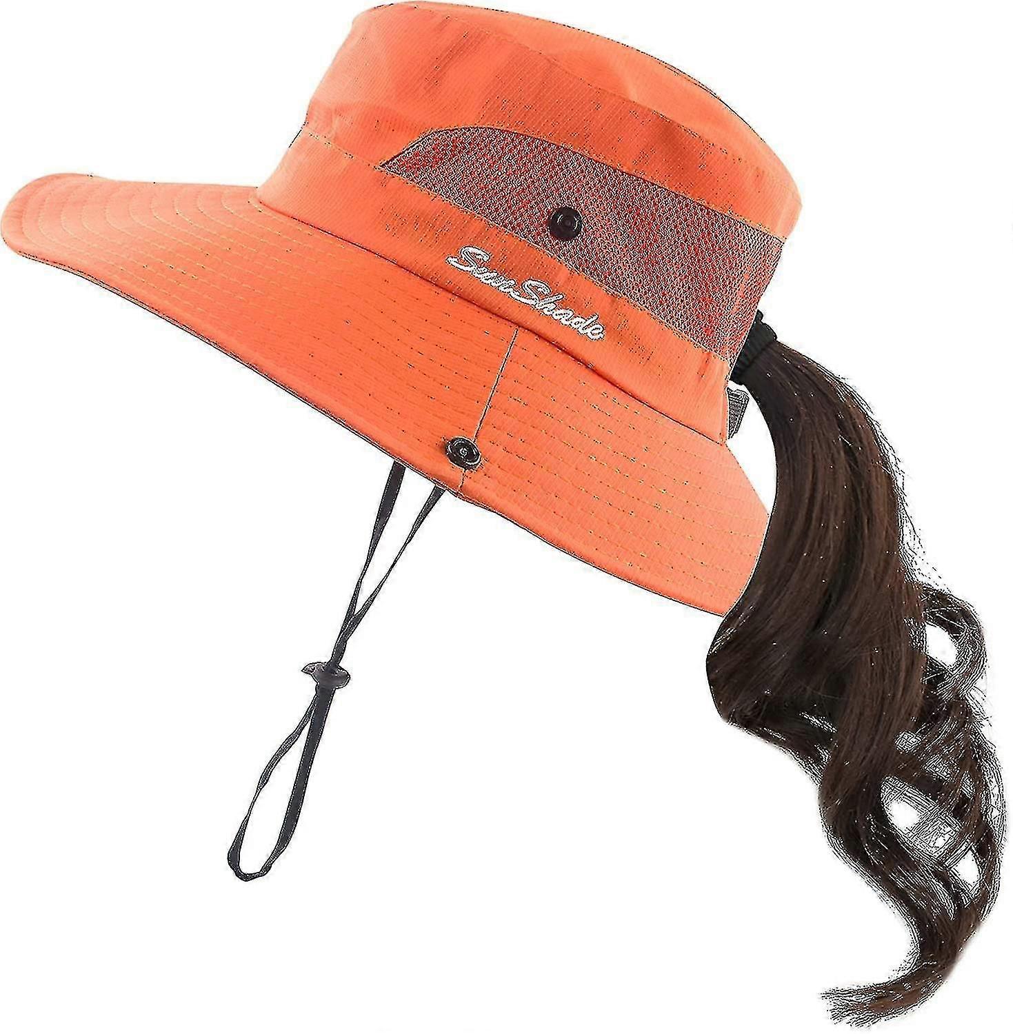 Women's Ponytail Beach Sun Hat Uv Protection